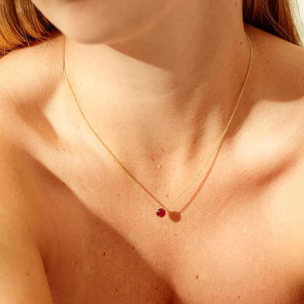 18ct Yellow Gold Ruby Natalia Pendant