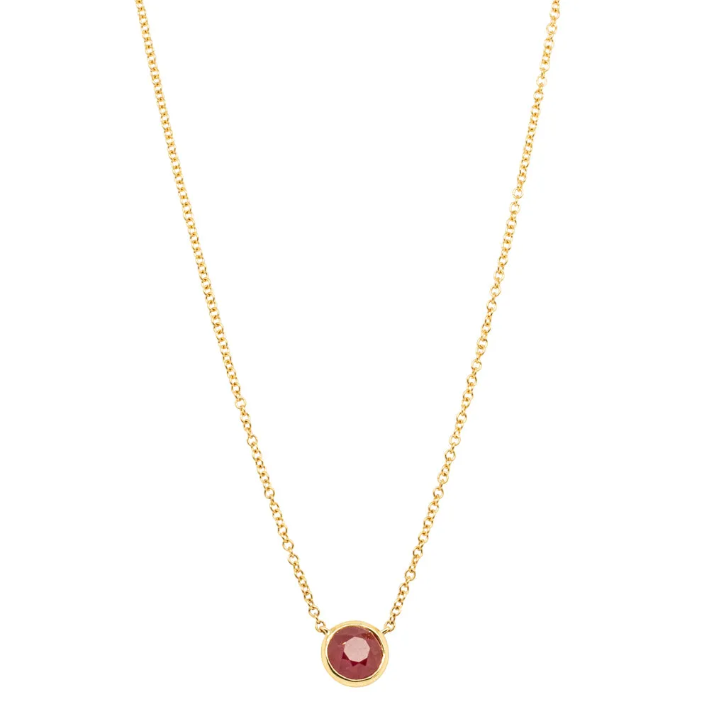 18ct Yellow Gold Ruby Natalia Pendant