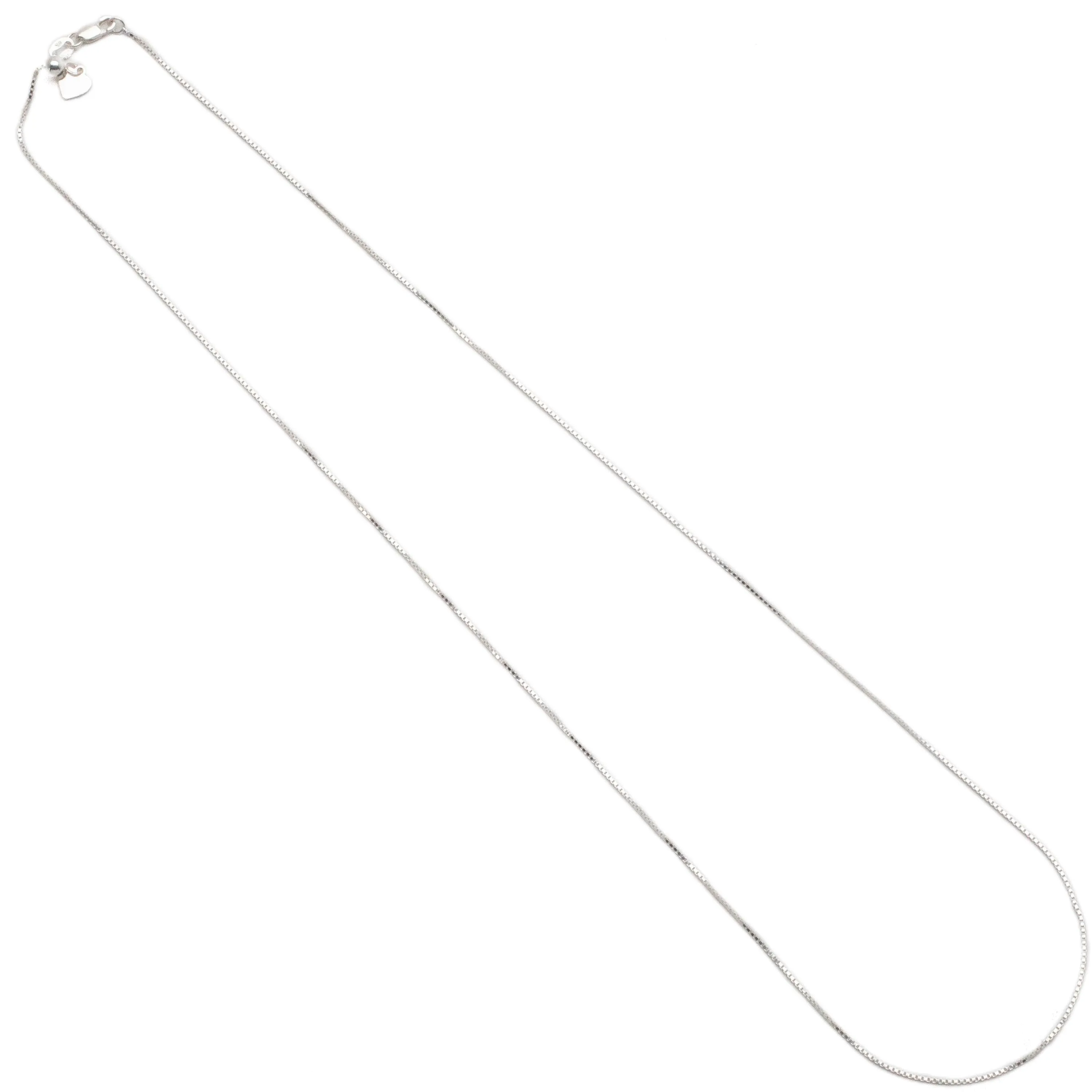 22" Italian Sterling Silver Box Chain 0.8mm