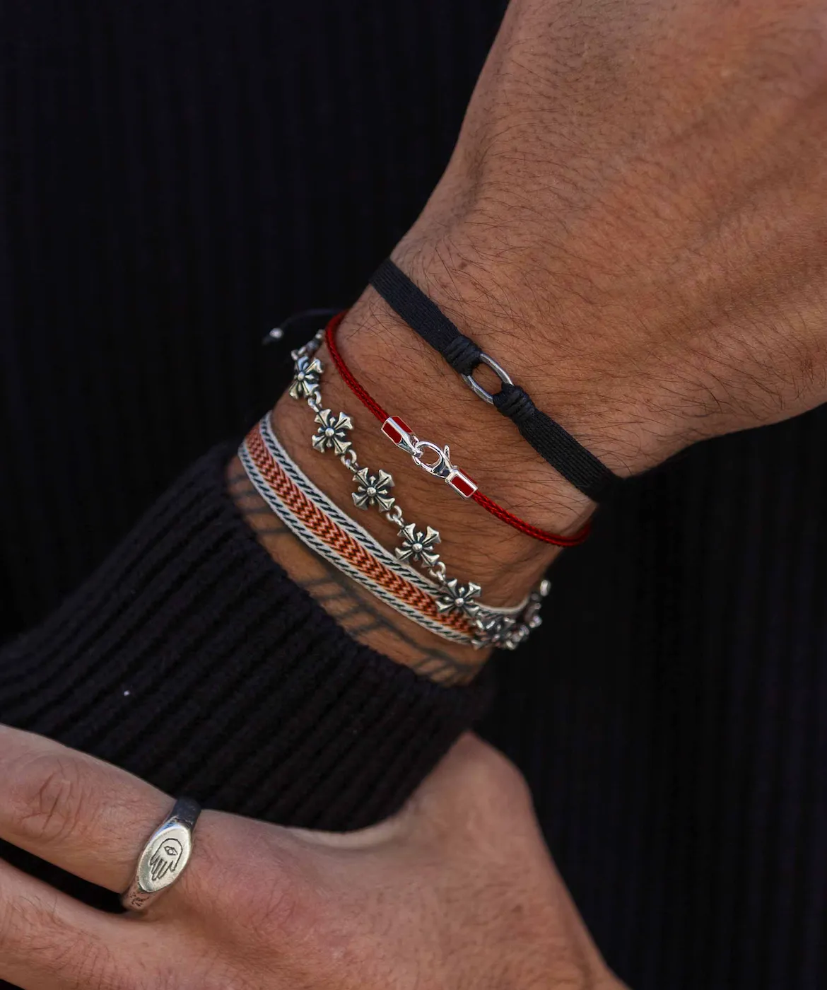 2mm Sailing Cable Bracelet With Sterling Silver Clasp (Caramel)