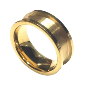 8mm IP Gold Plated Tungsten Carbide Ring Core
