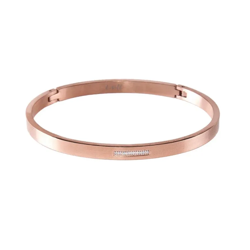 9 PAVE CENTER STONE BANGLE BRACELET