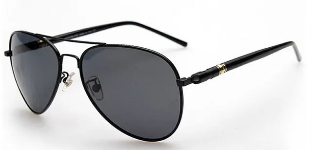 BOYEDA Classic Men Sunglasses Polarized UV400 Vintage Metal Brand Designer Sun Glasses for Men Retro Round Pilot Driving Eyewear