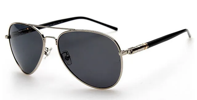 BOYEDA Classic Men Sunglasses Polarized UV400 Vintage Metal Brand Designer Sun Glasses for Men Retro Round Pilot Driving Eyewear