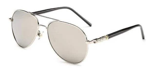 BOYEDA Classic Men Sunglasses Polarized UV400 Vintage Metal Brand Designer Sun Glasses for Men Retro Round Pilot Driving Eyewear