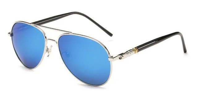BOYEDA Classic Men Sunglasses Polarized UV400 Vintage Metal Brand Designer Sun Glasses for Men Retro Round Pilot Driving Eyewear