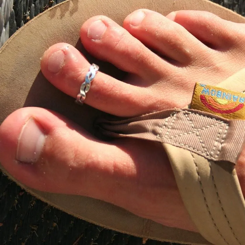 Braid Medium Sterling Toe Ring