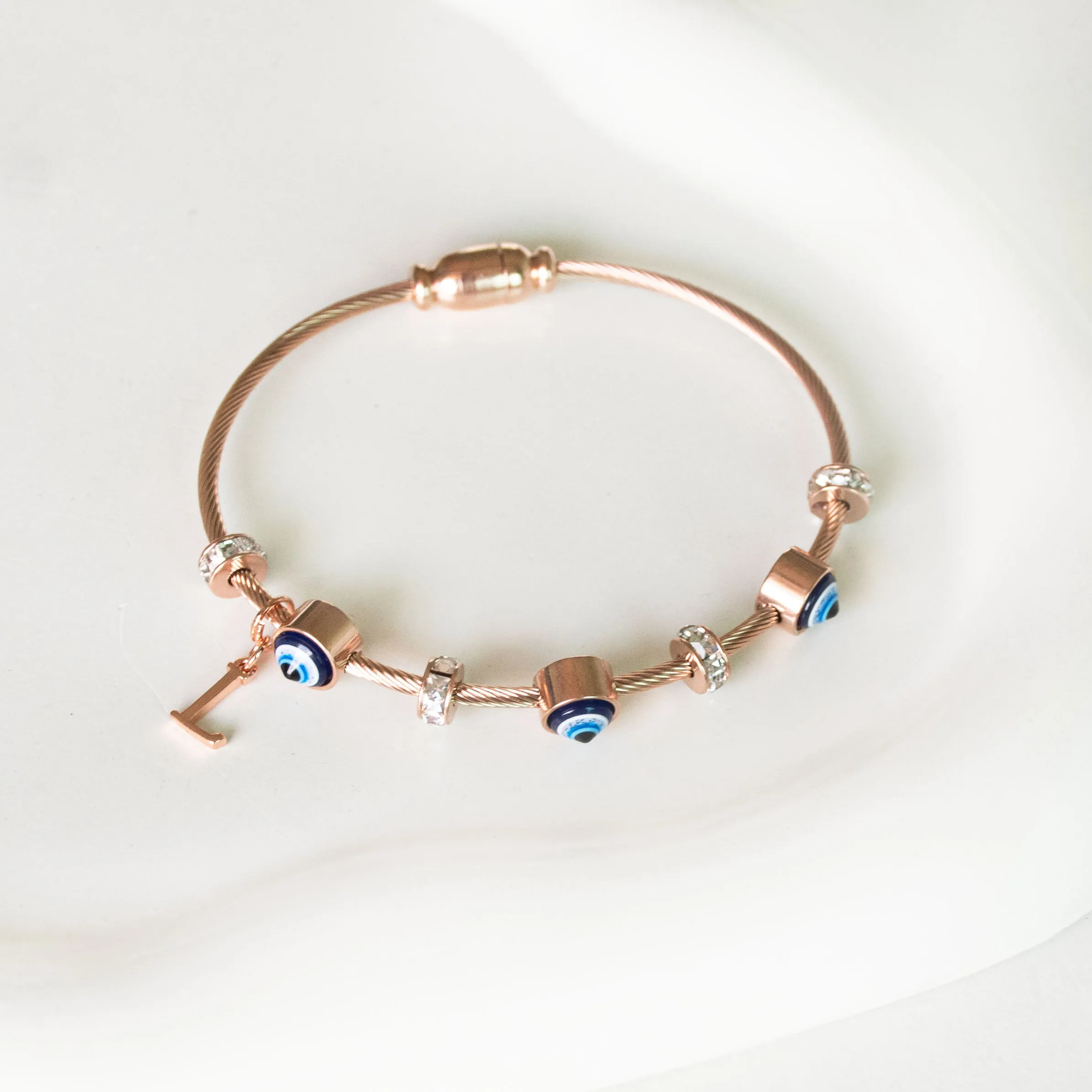 Classic Evil Eye With Personalized Initial