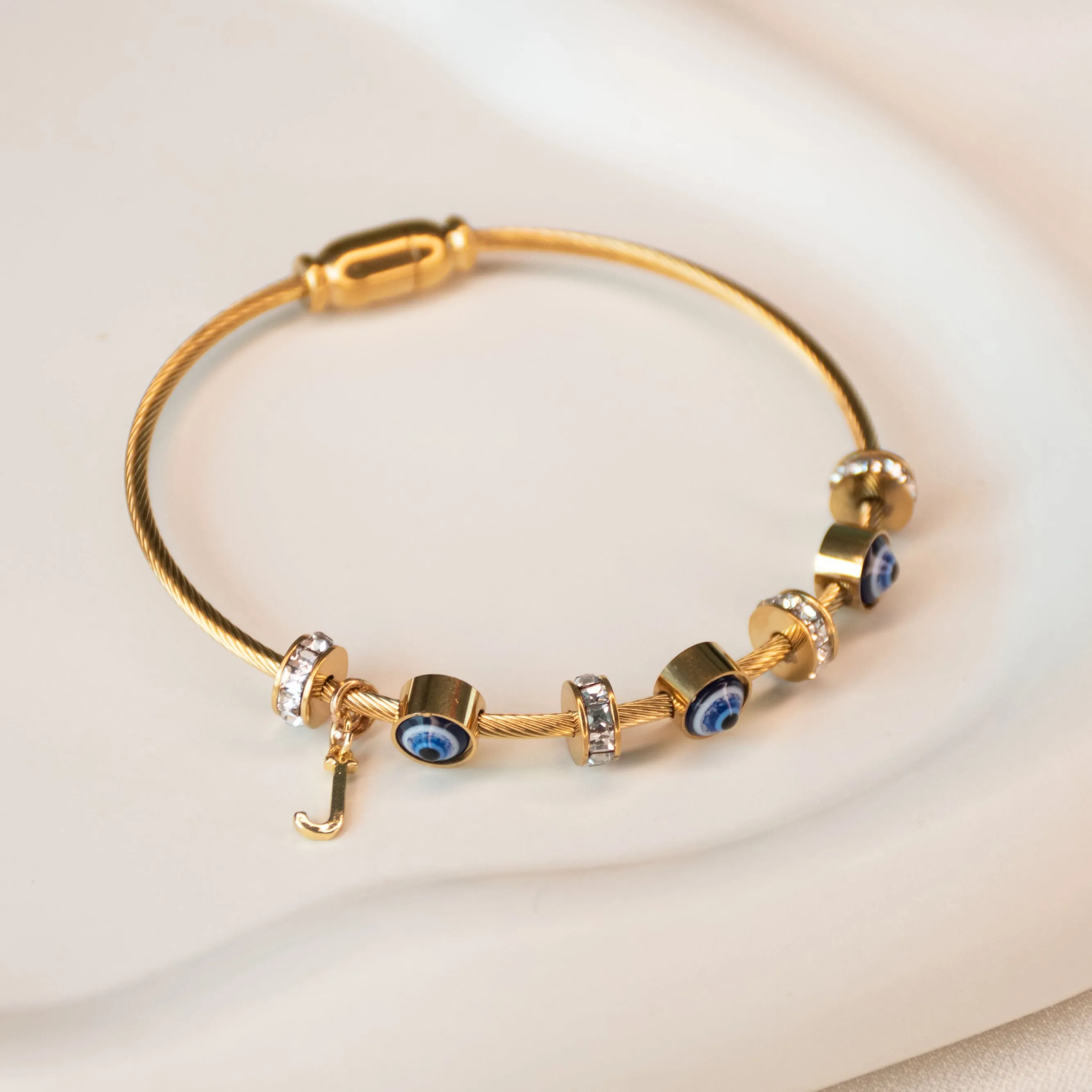 Classic Evil Eye With Personalized Initial