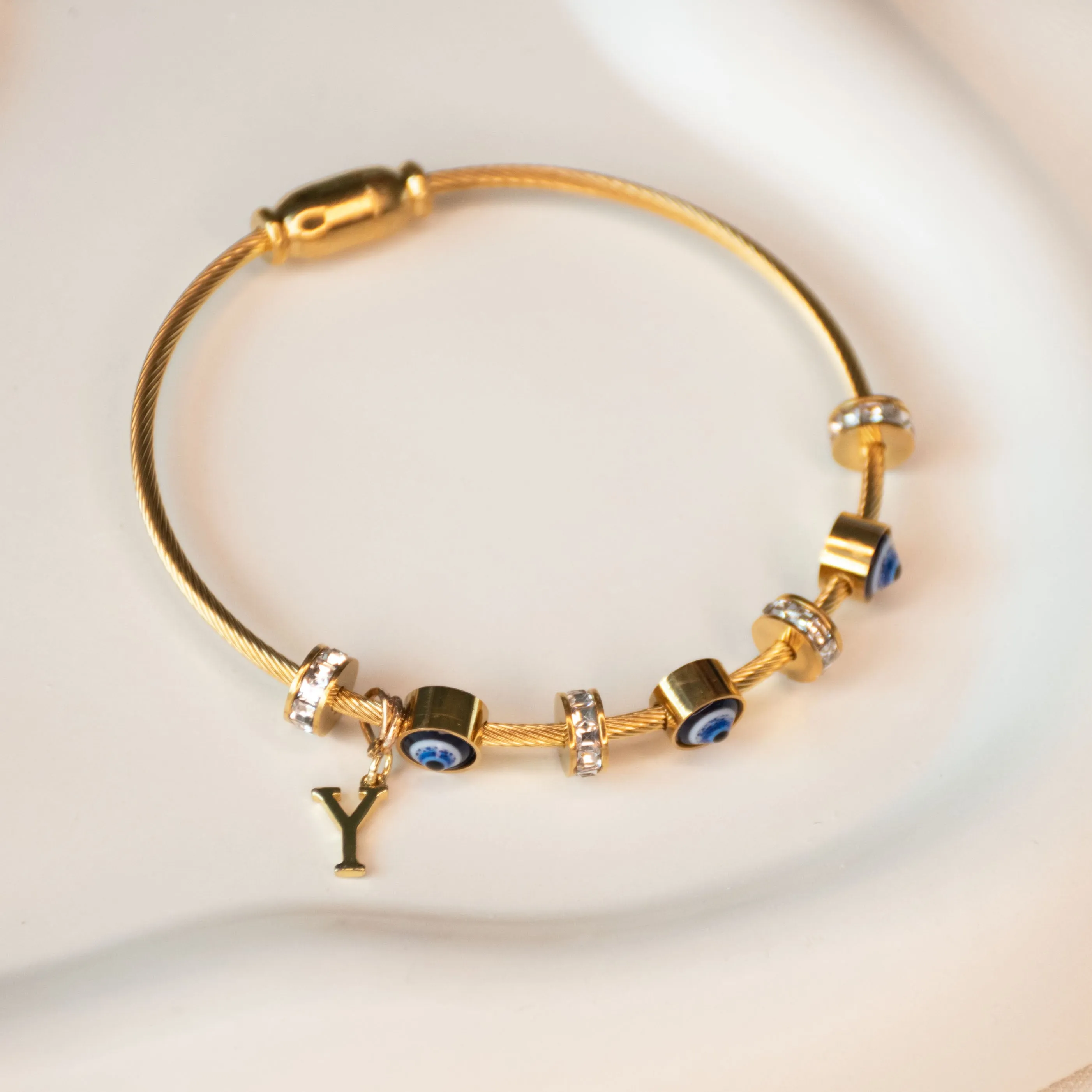 Classic Evil Eye With Personalized Initial