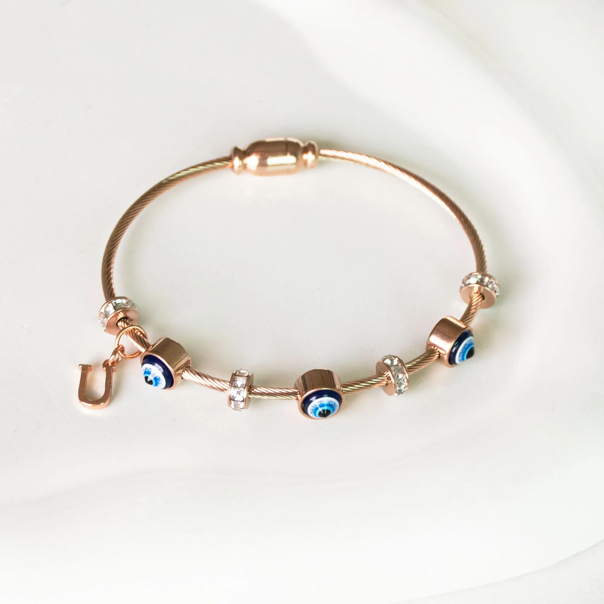 Classic Evil Eye With Personalized Initial