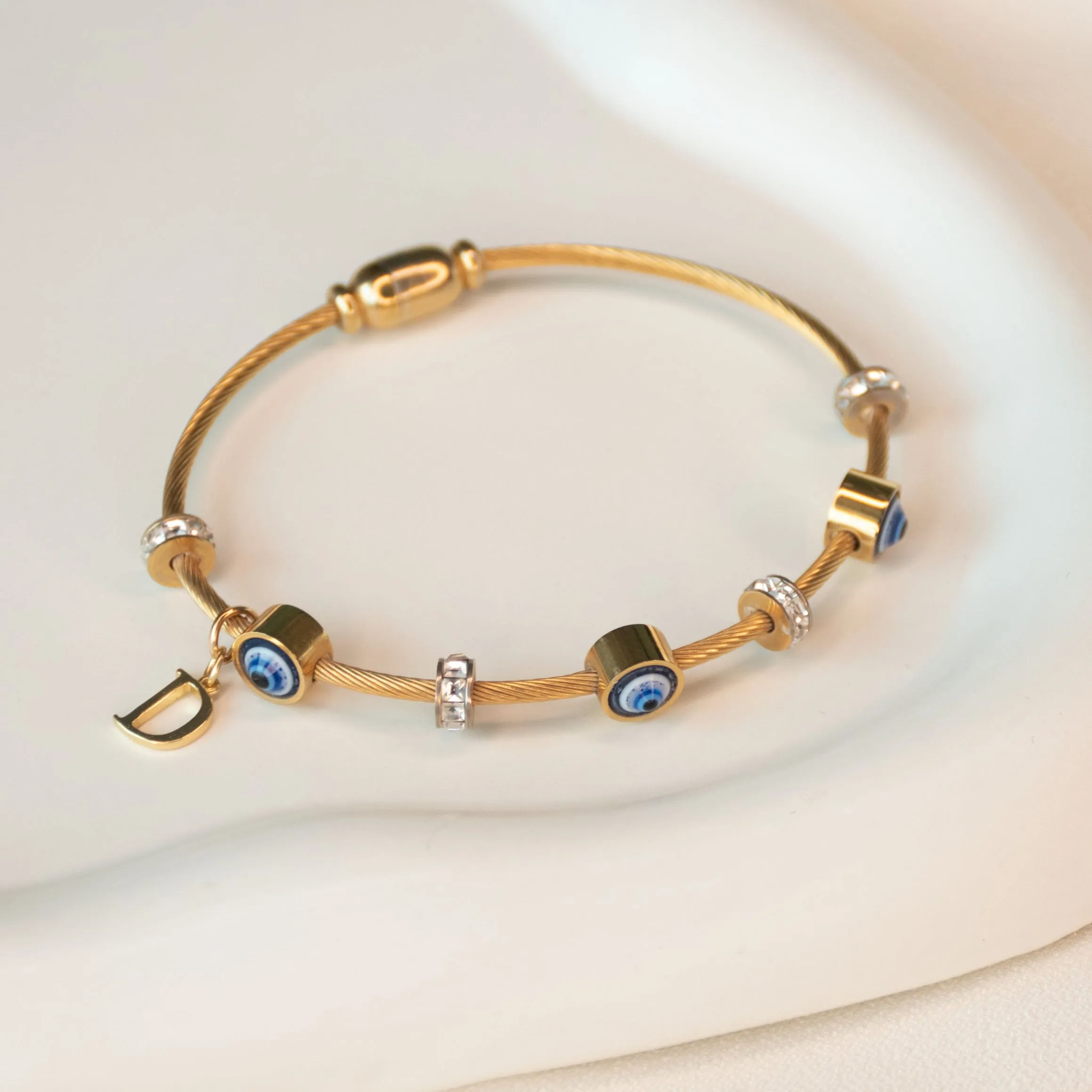 Classic Evil Eye With Personalized Initial