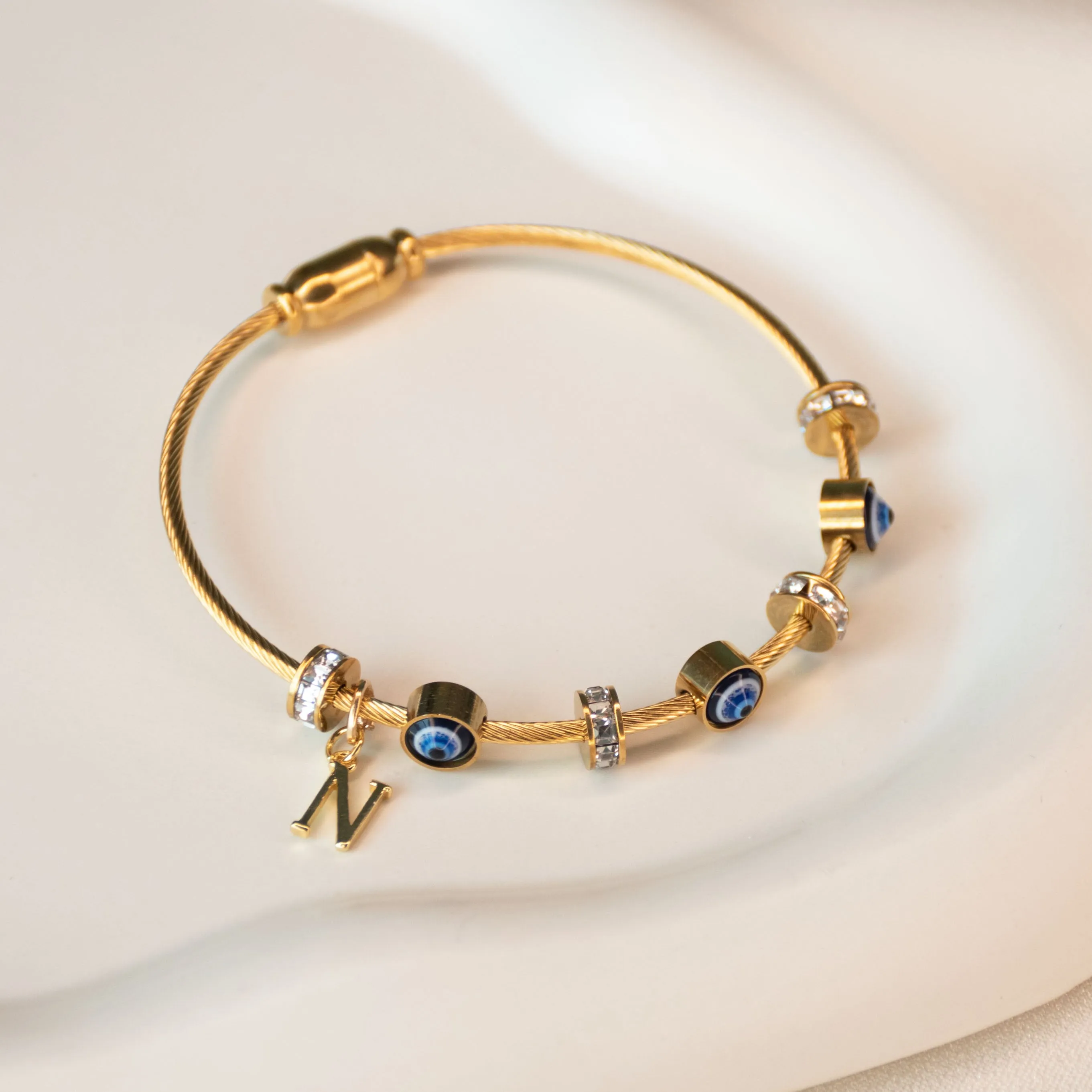 Classic Evil Eye With Personalized Initial