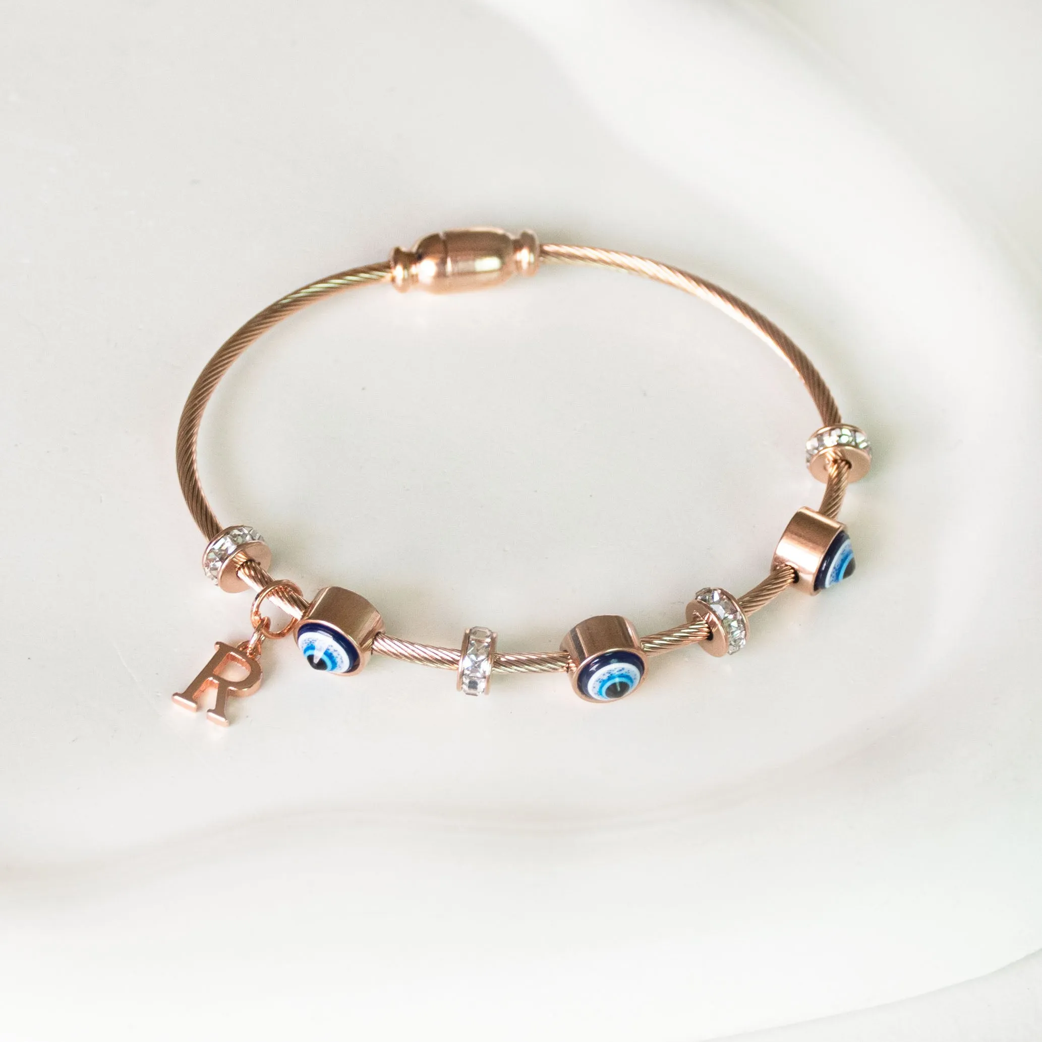 Classic Evil Eye With Personalized Initial