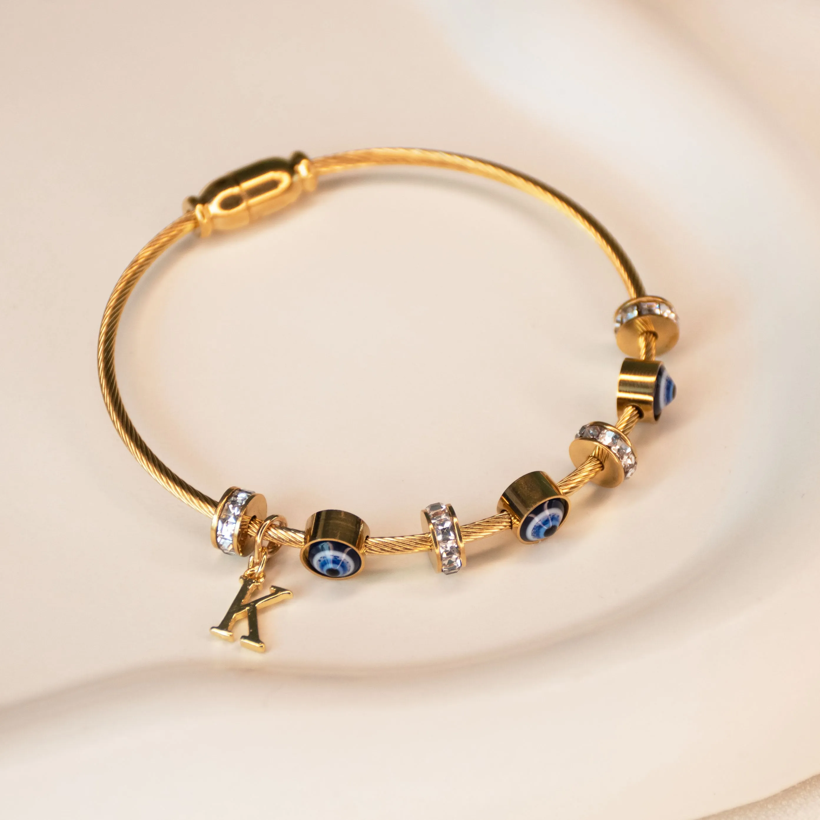 Classic Evil Eye With Personalized Initial