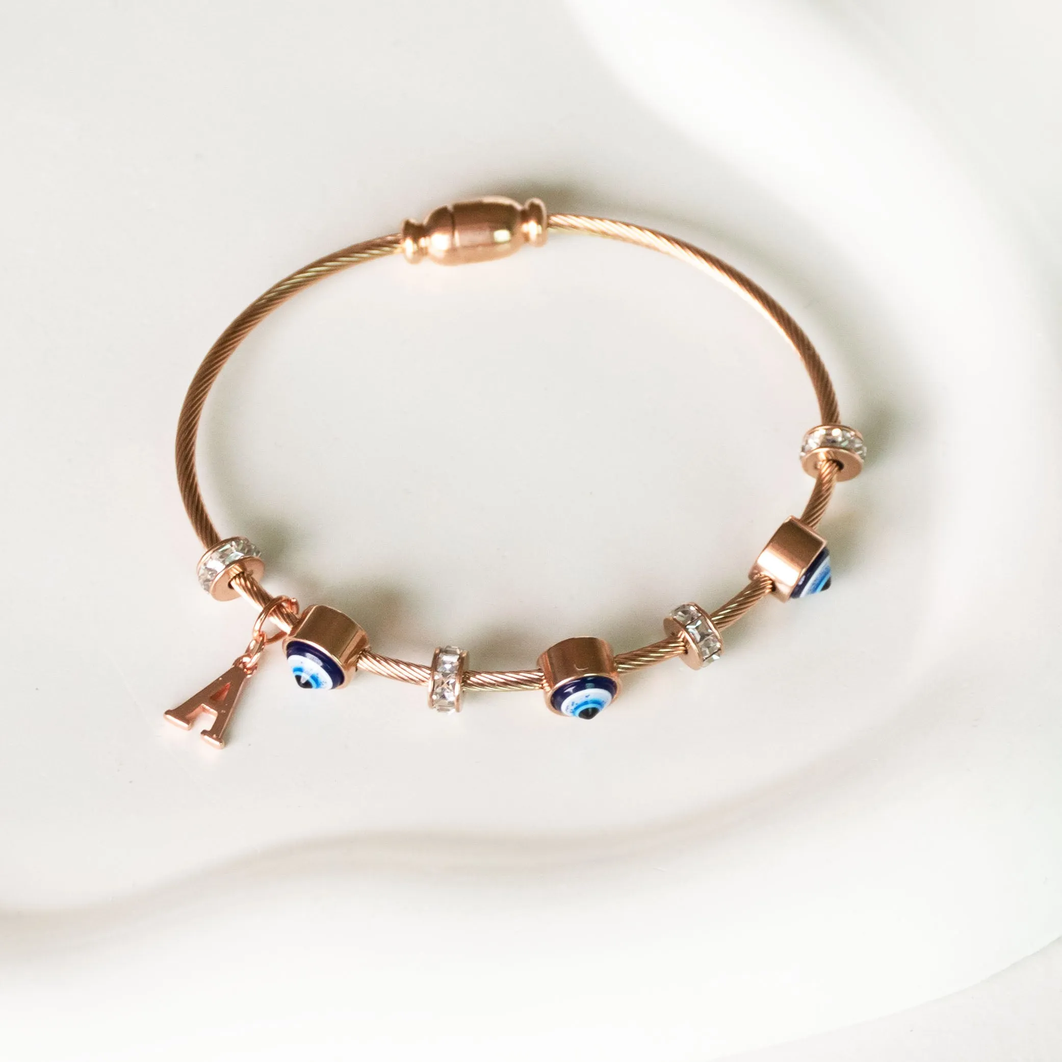 Classic Evil Eye With Personalized Initial