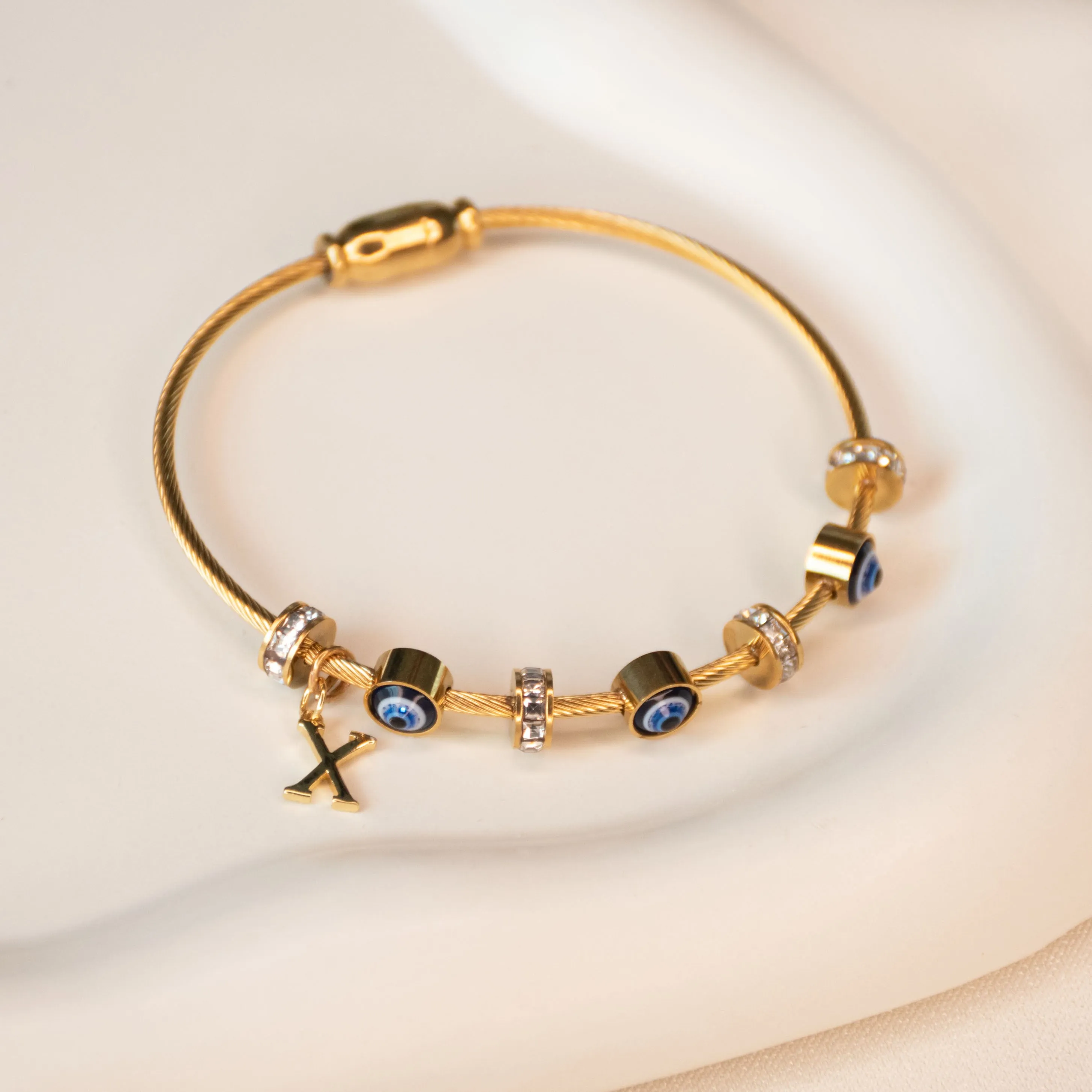Classic Evil Eye With Personalized Initial