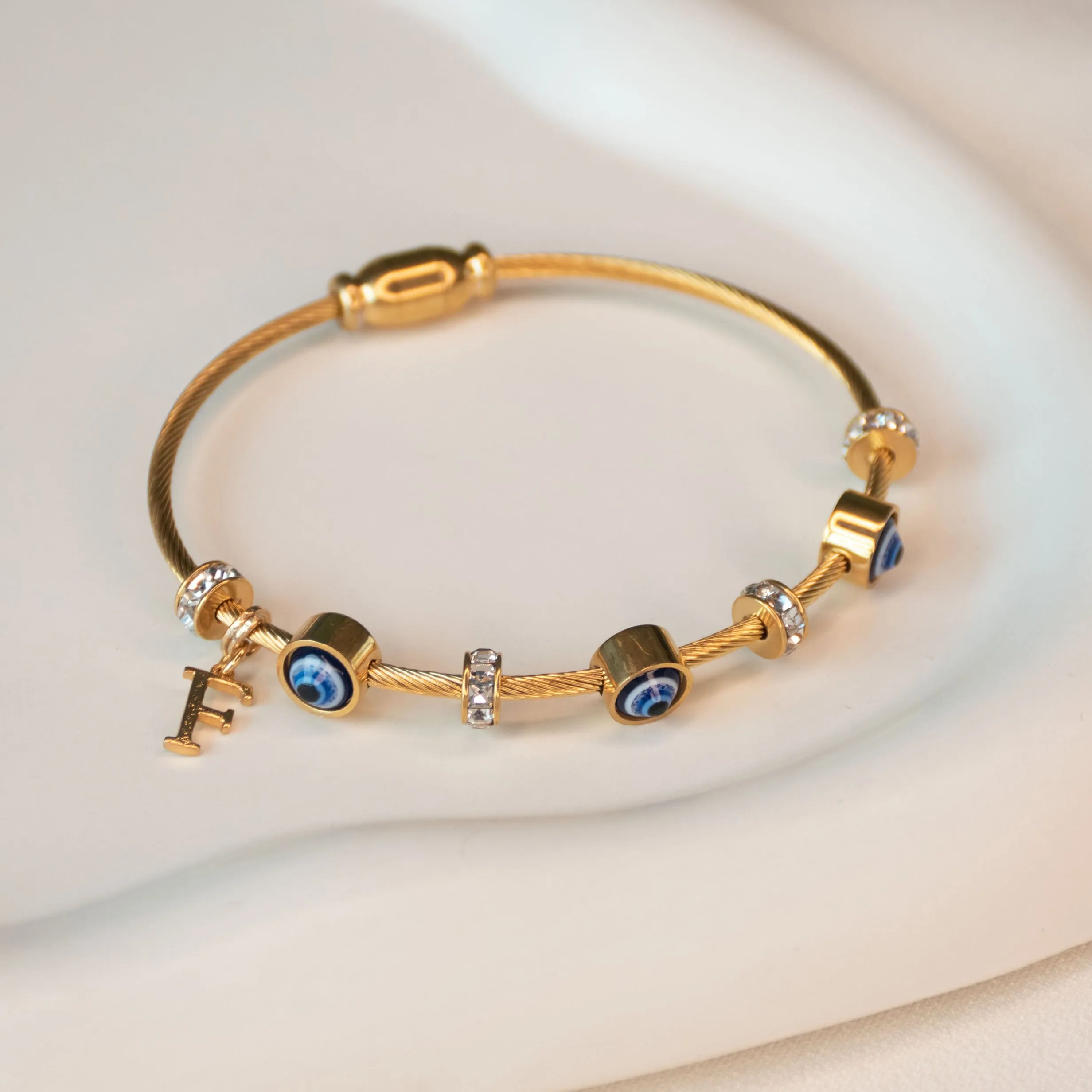Classic Evil Eye With Personalized Initial
