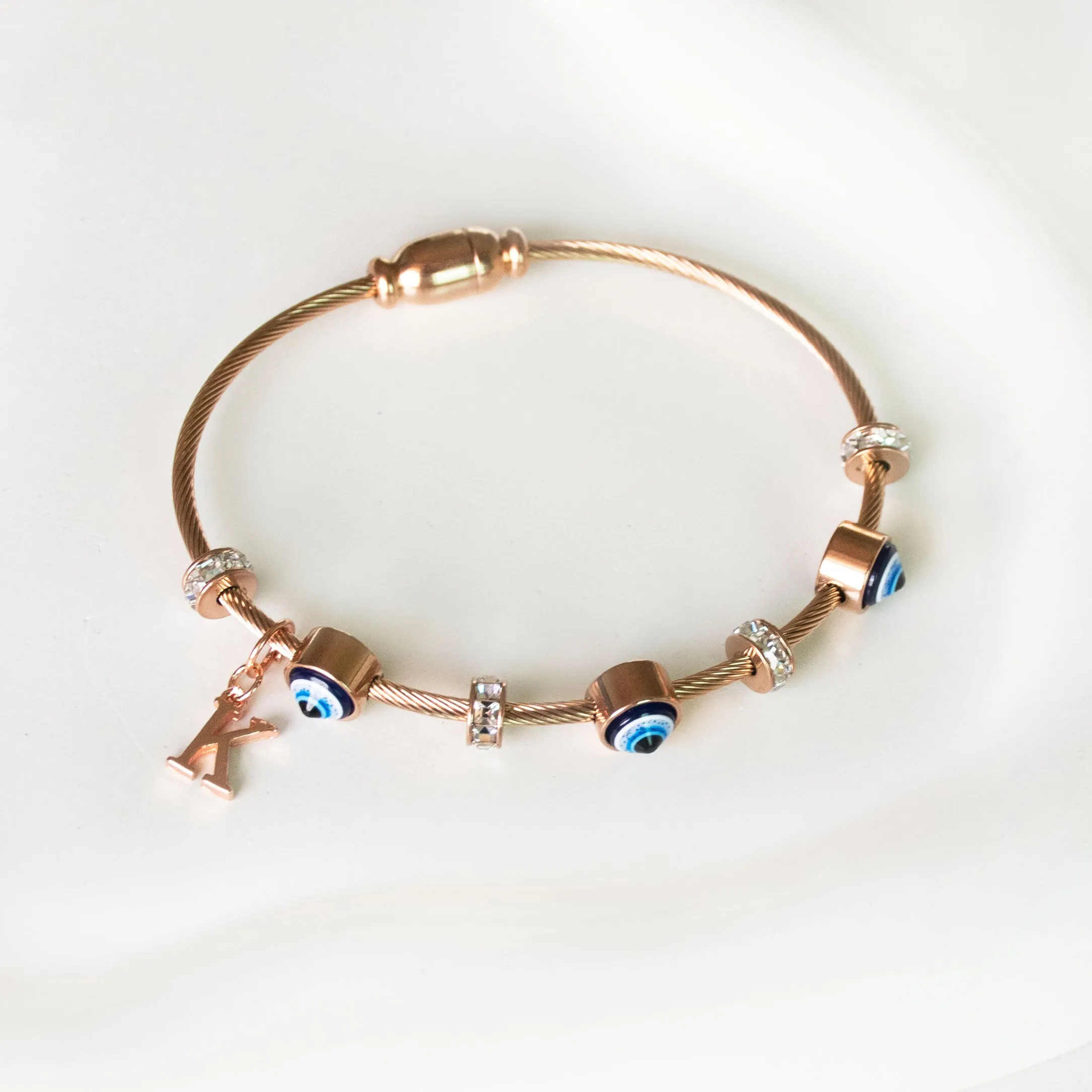 Classic Evil Eye With Personalized Initial