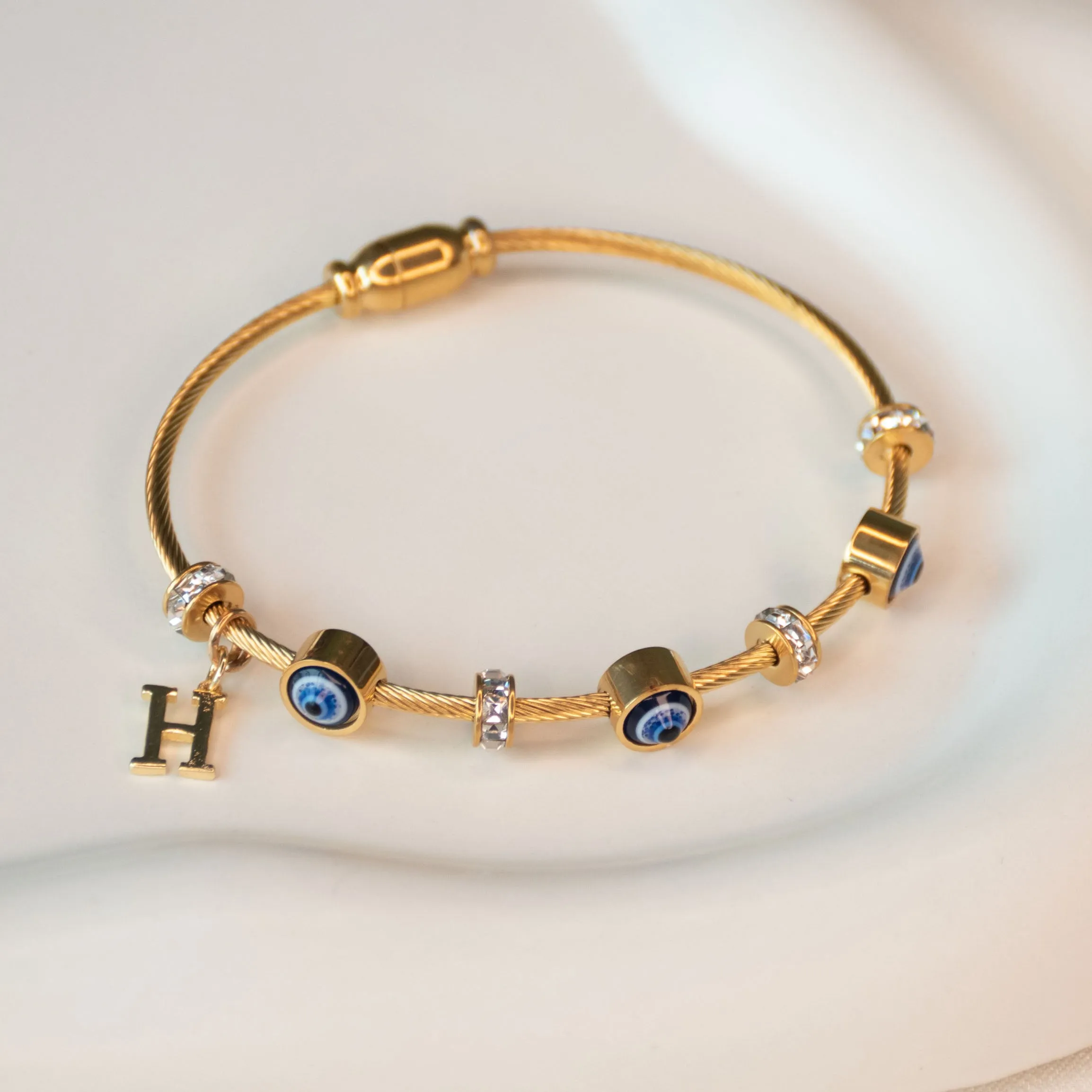 Classic Evil Eye With Personalized Initial