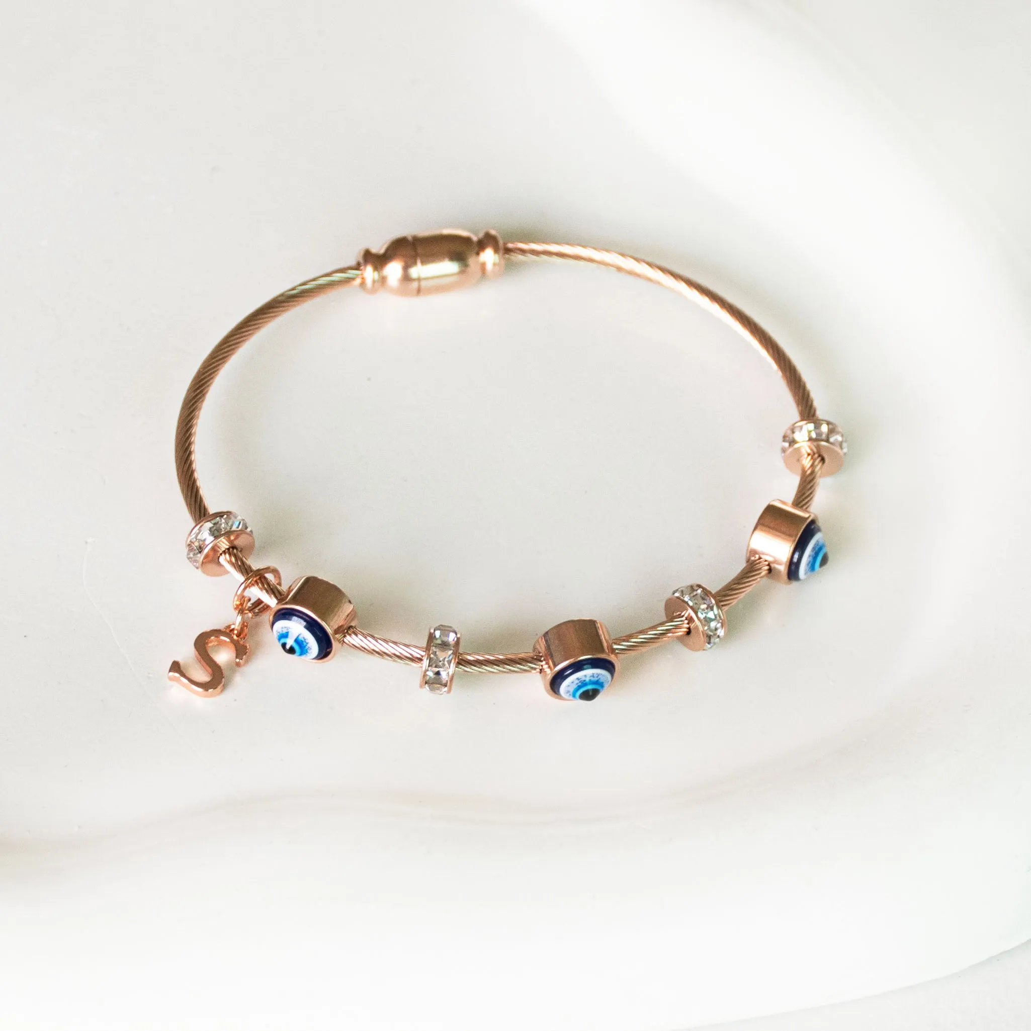Classic Evil Eye With Personalized Initial