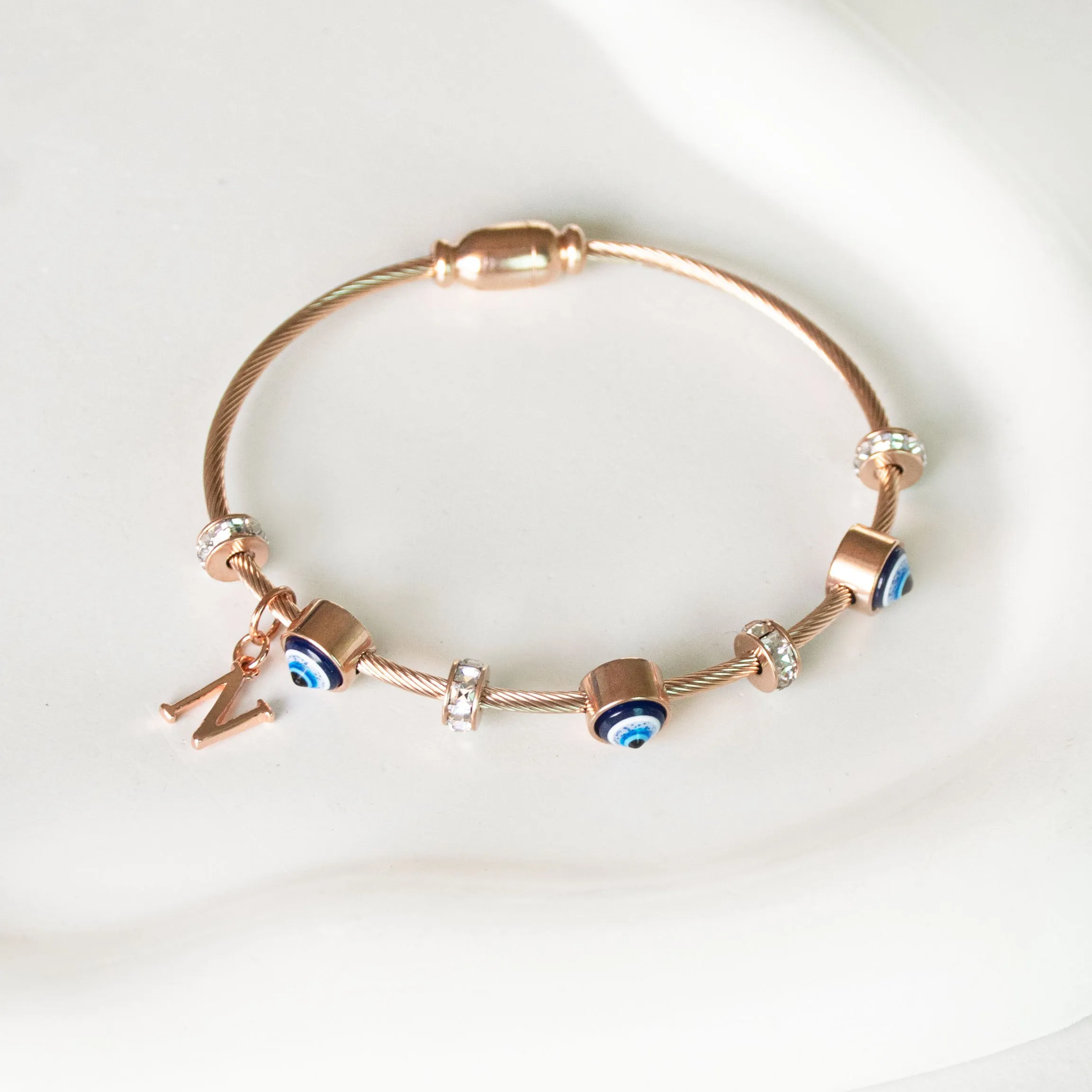 Classic Evil Eye With Personalized Initial