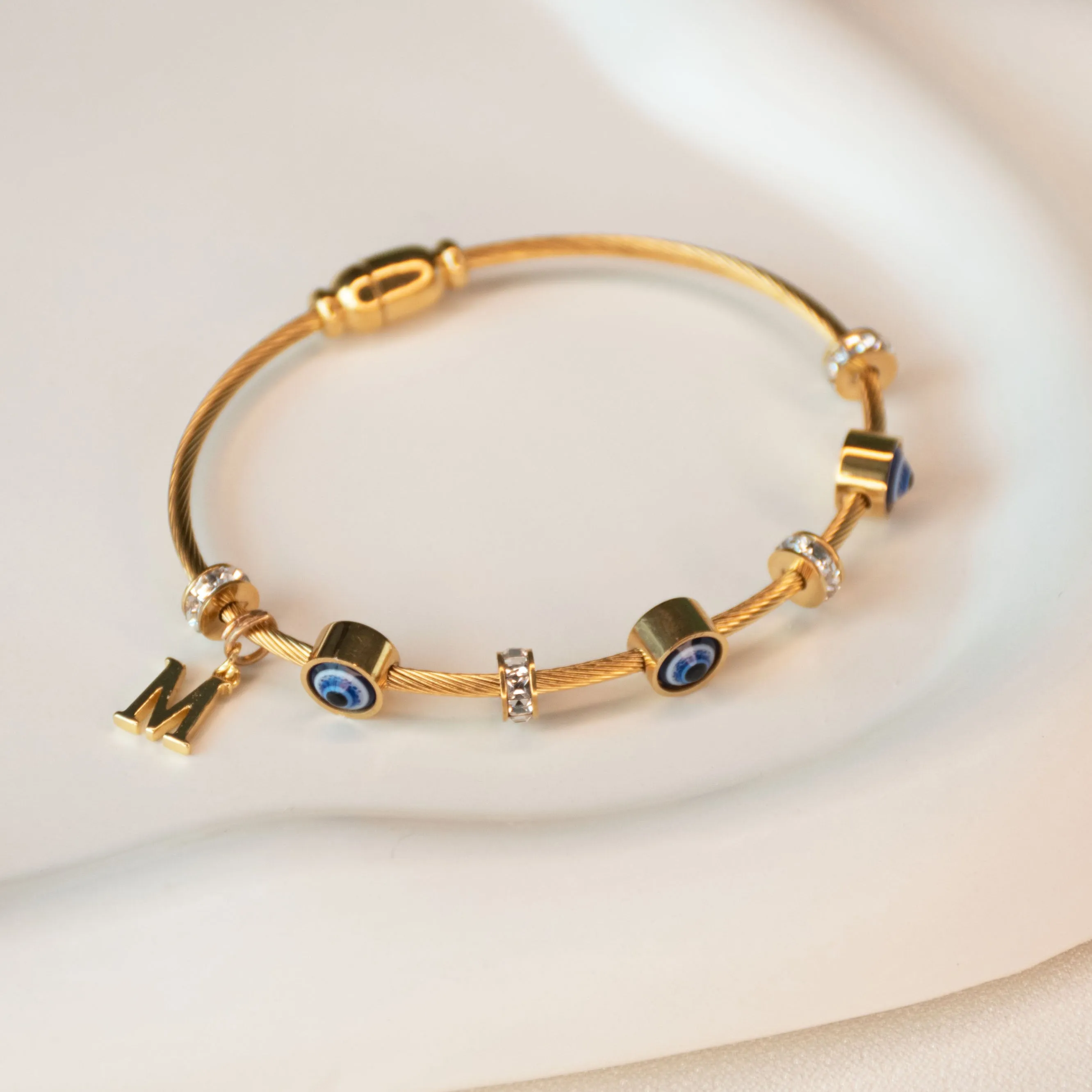 Classic Evil Eye With Personalized Initial