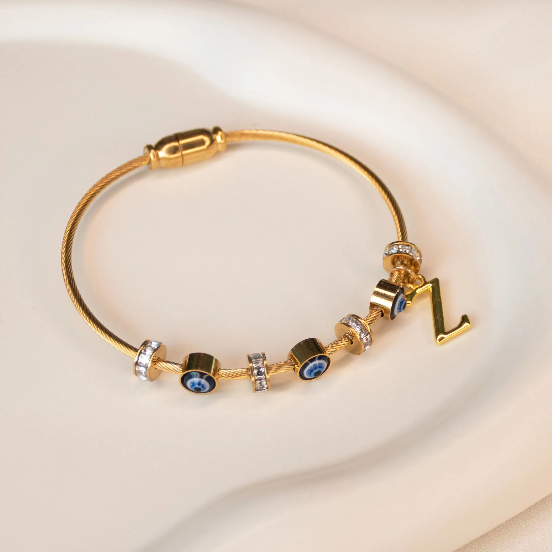 Classic Evil Eye With Personalized Initial