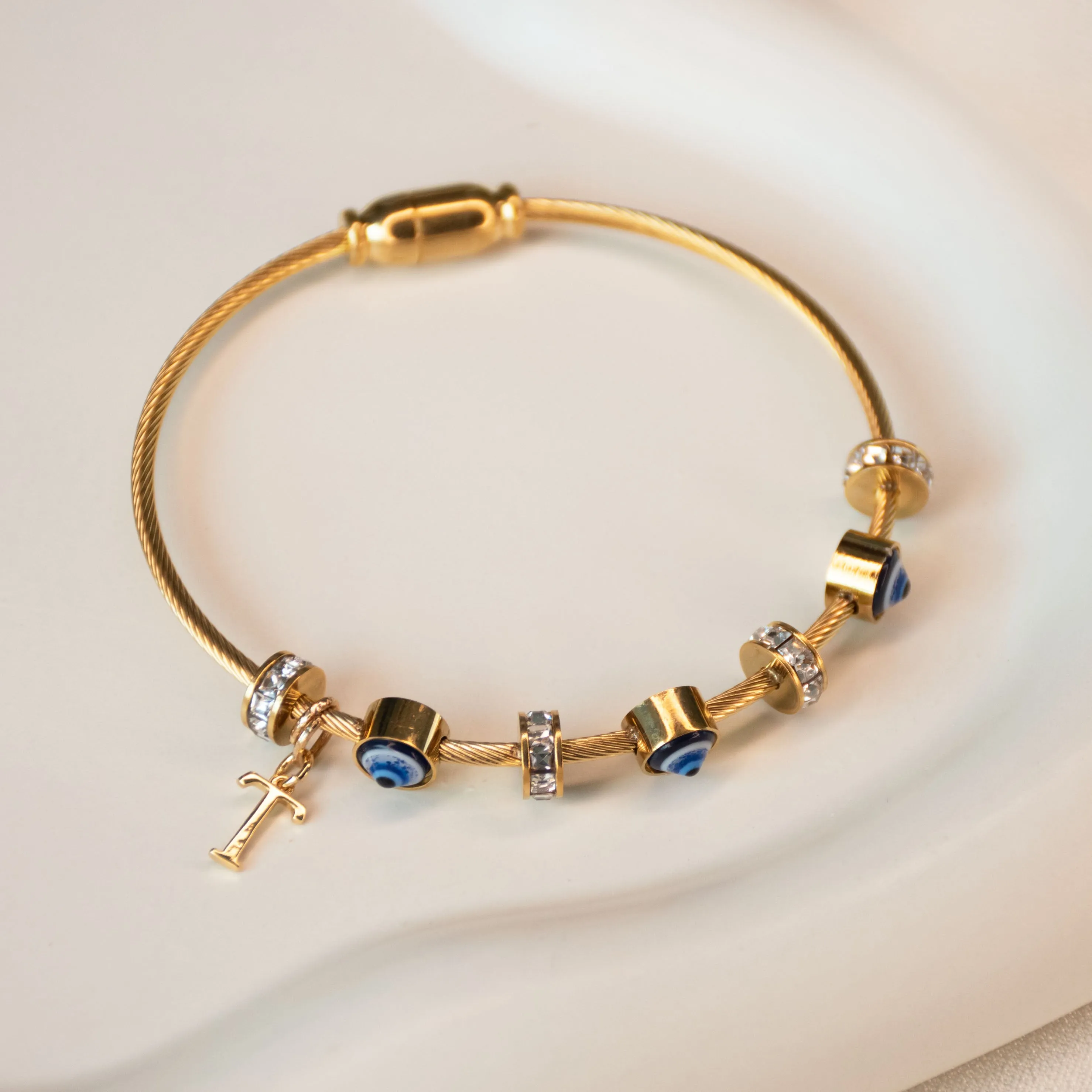 Classic Evil Eye With Personalized Initial