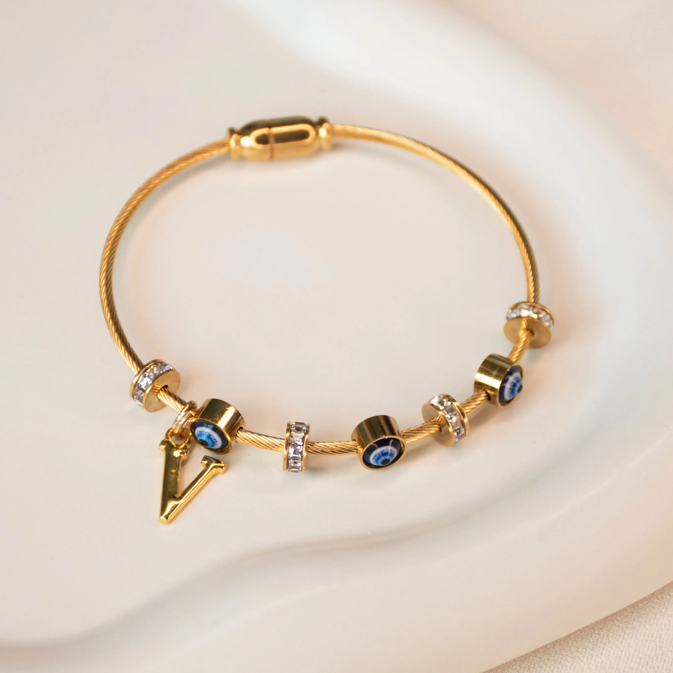 Classic Evil Eye With Personalized Initial
