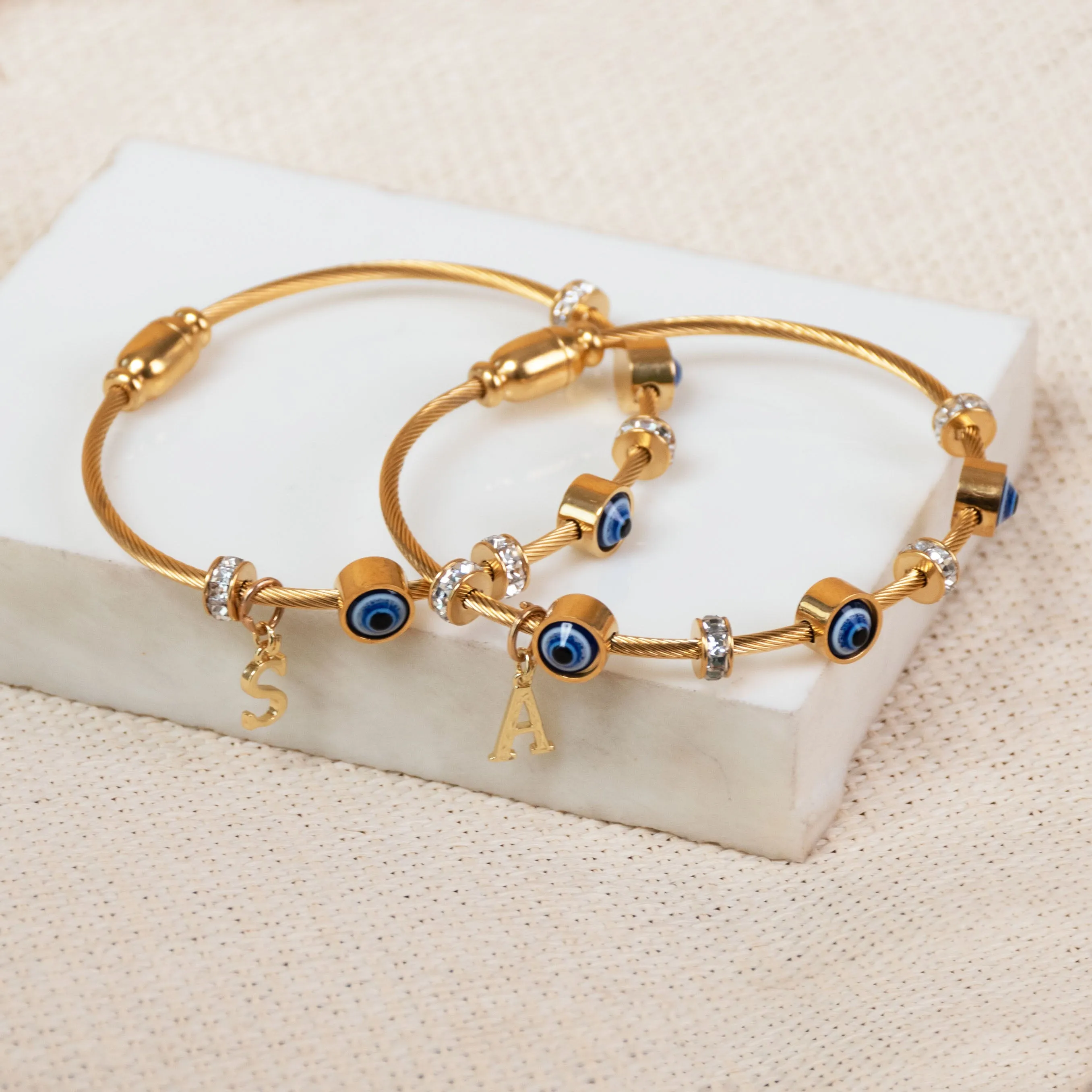 Classic Evil Eye With Personalized Initial