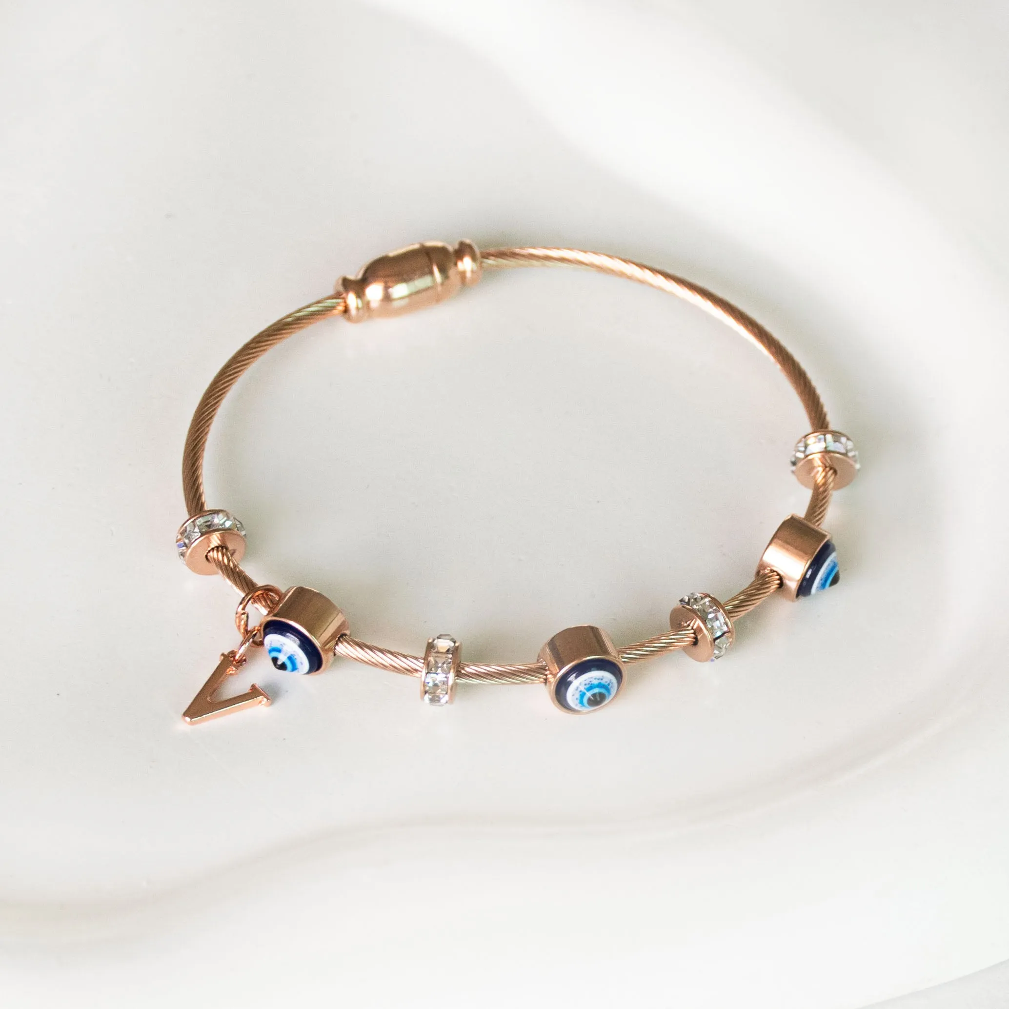 Classic Evil Eye With Personalized Initial