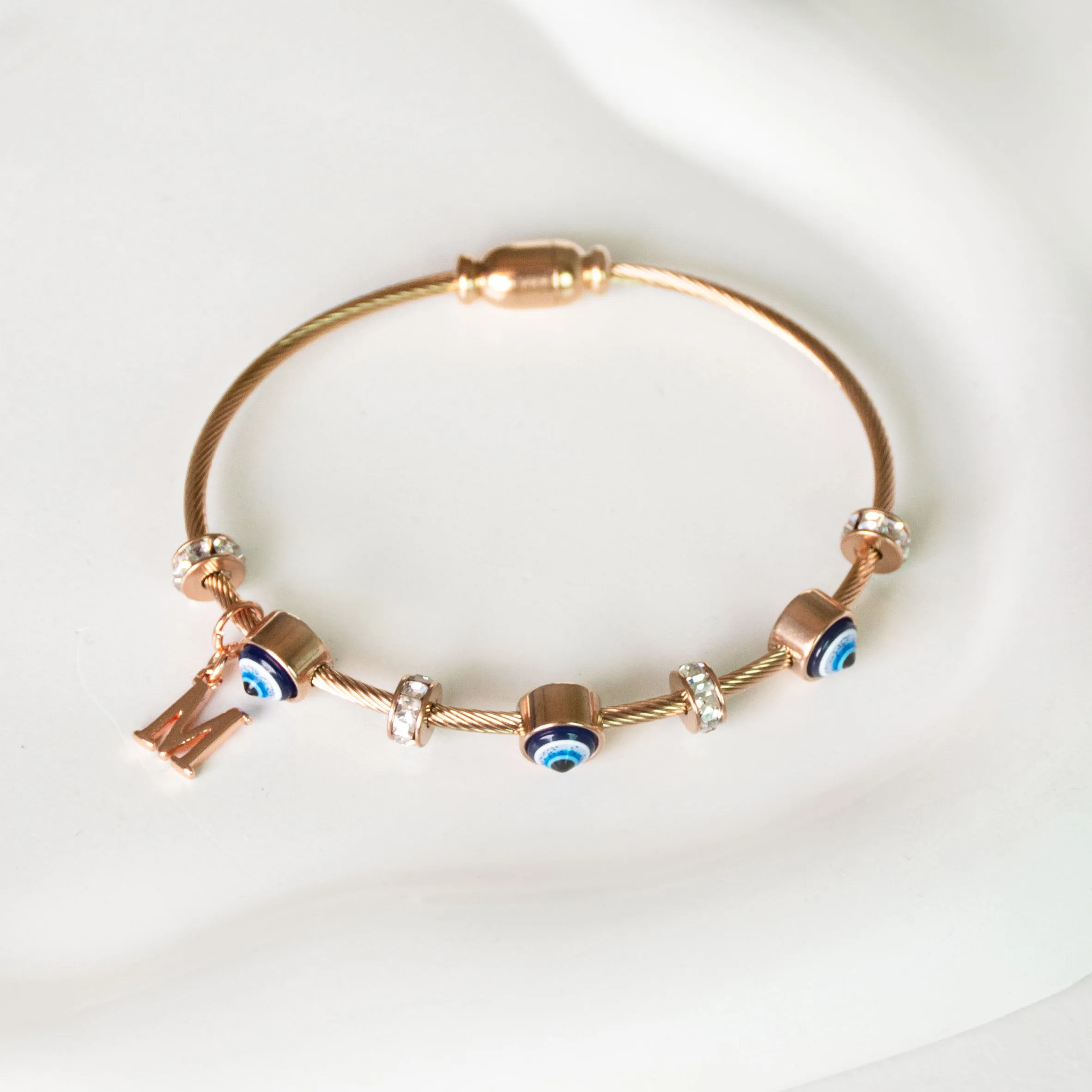 Classic Evil Eye With Personalized Initial