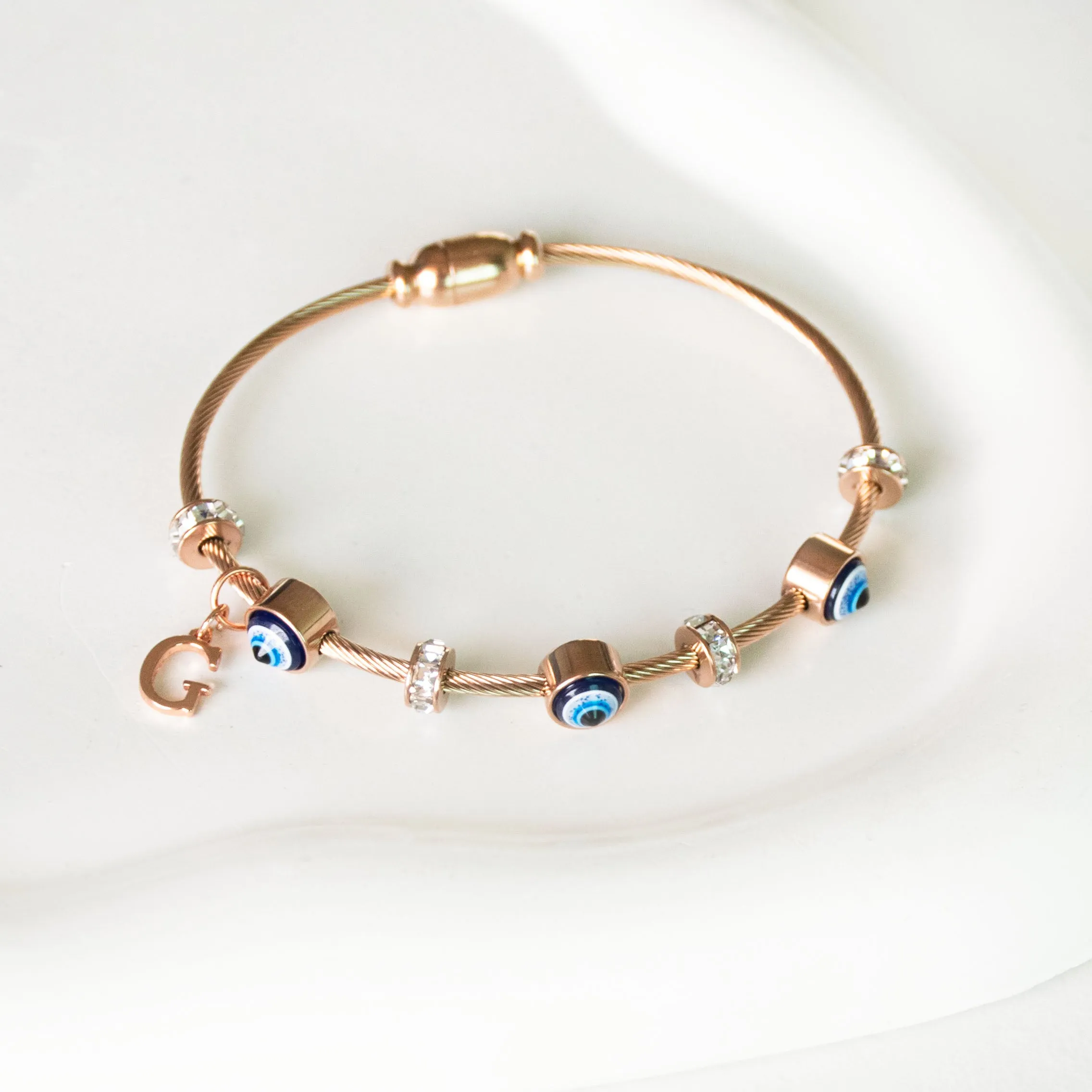 Classic Evil Eye With Personalized Initial