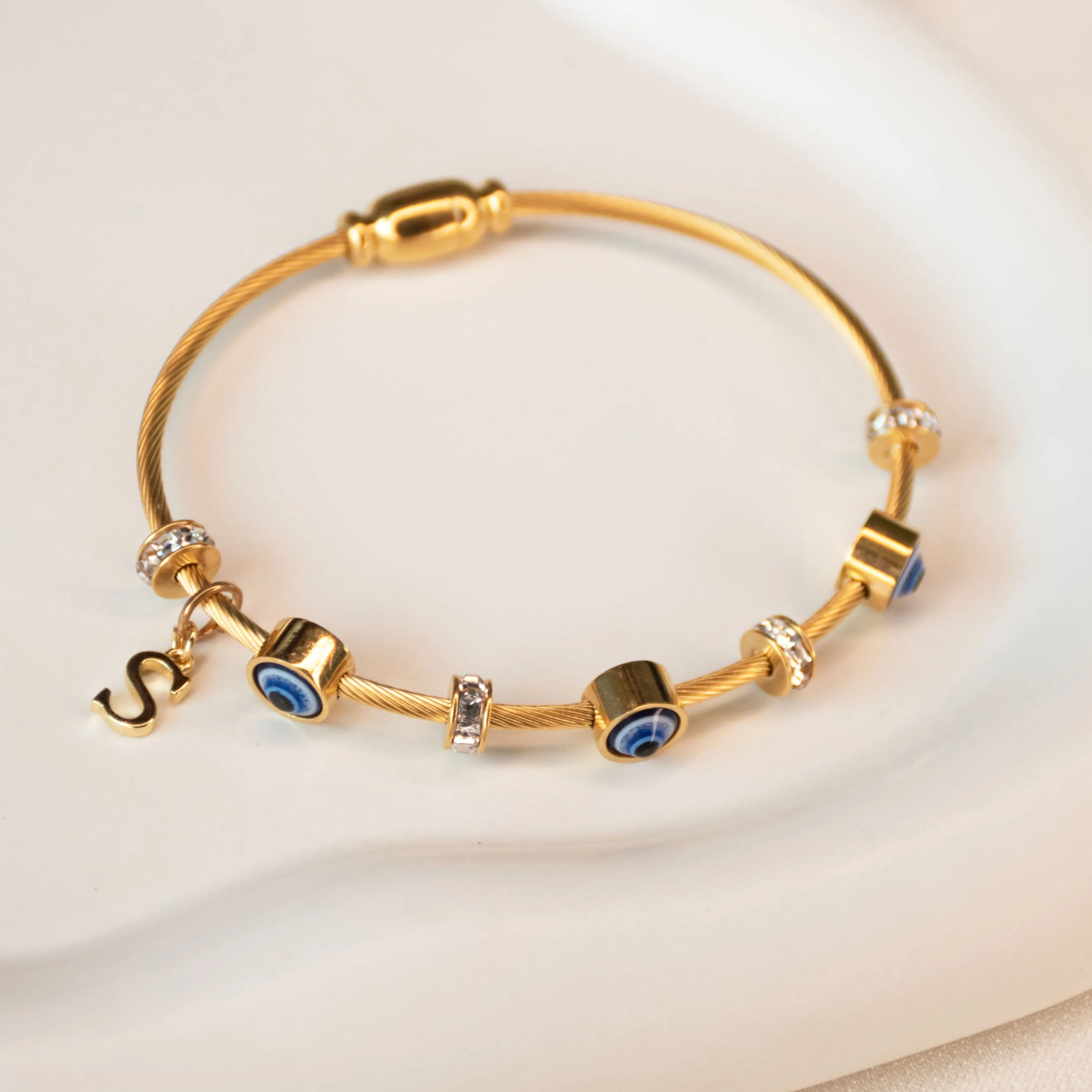 Classic Evil Eye With Personalized Initial