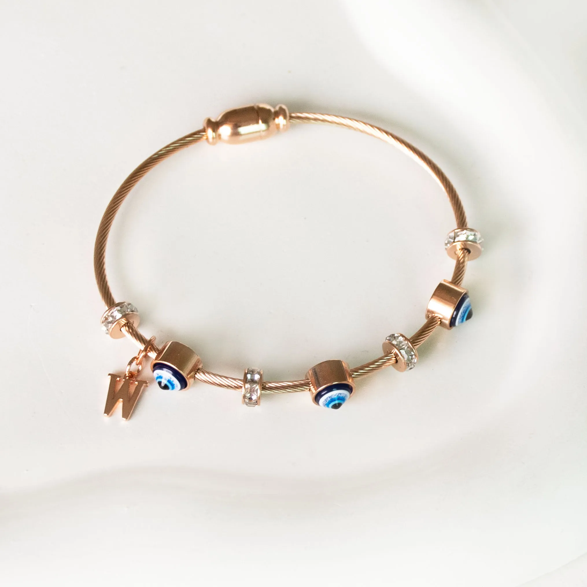 Classic Evil Eye With Personalized Initial