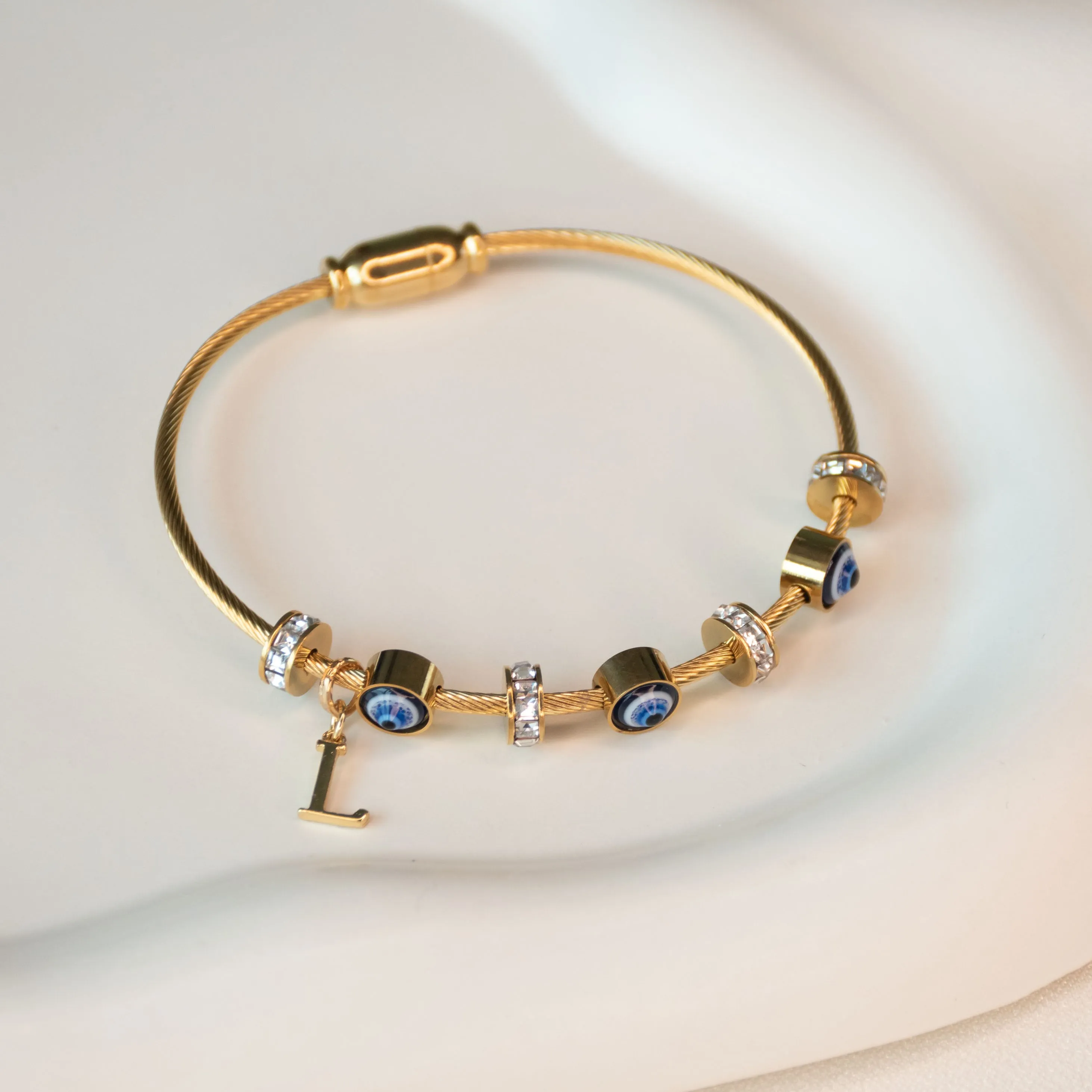 Classic Evil Eye With Personalized Initial