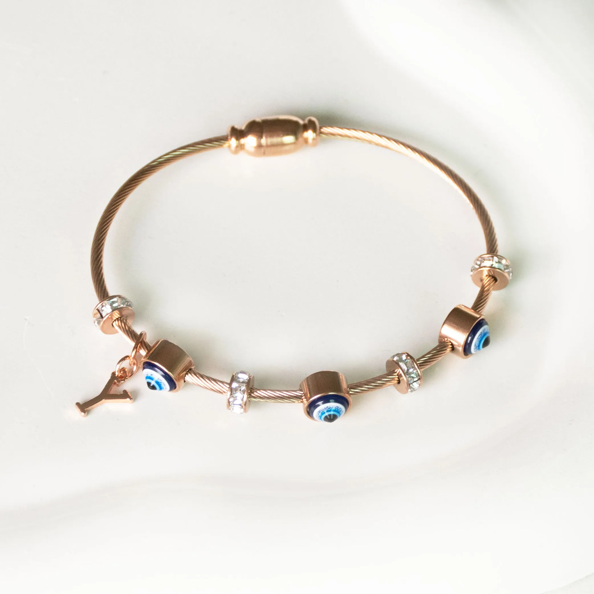 Classic Evil Eye With Personalized Initial