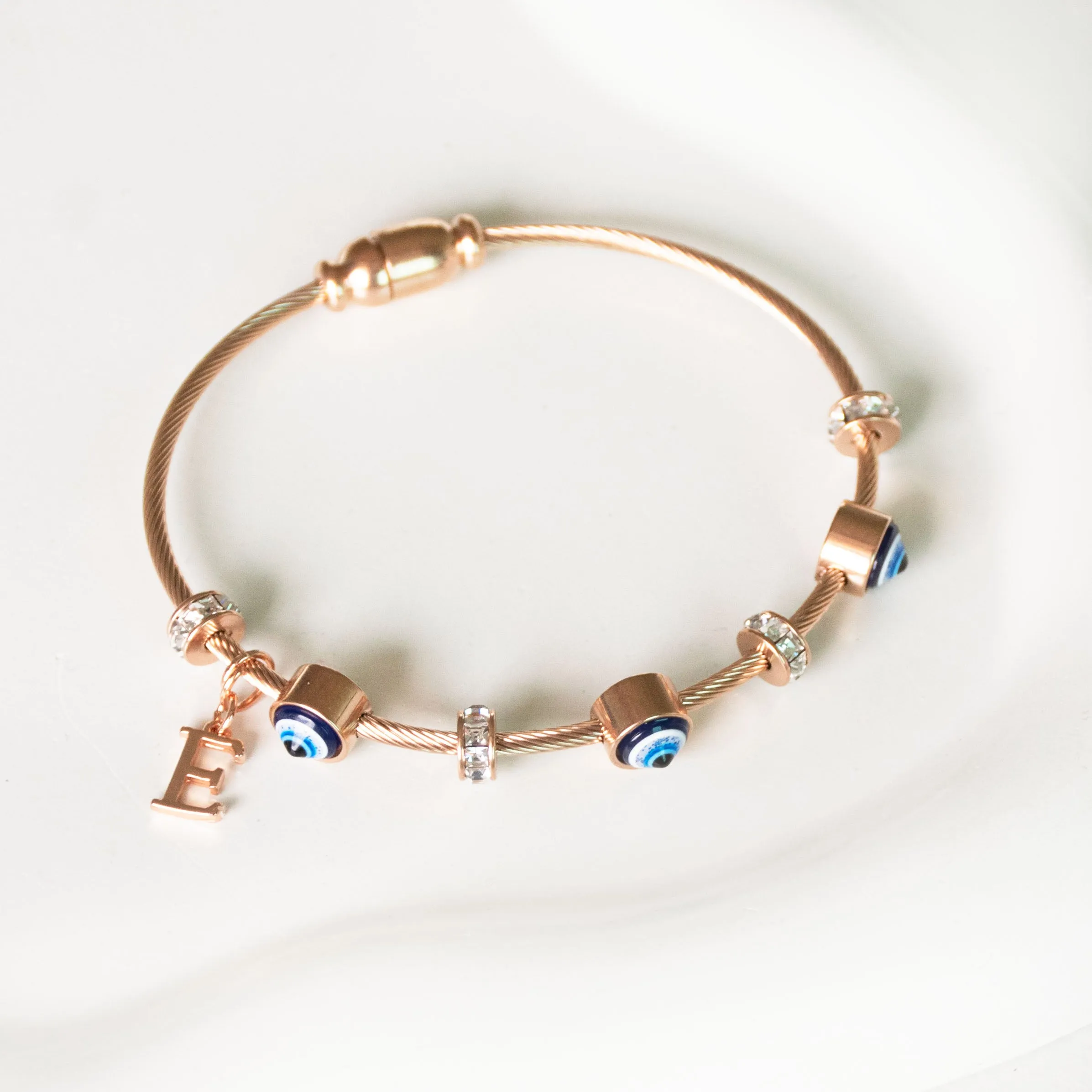Classic Evil Eye With Personalized Initial