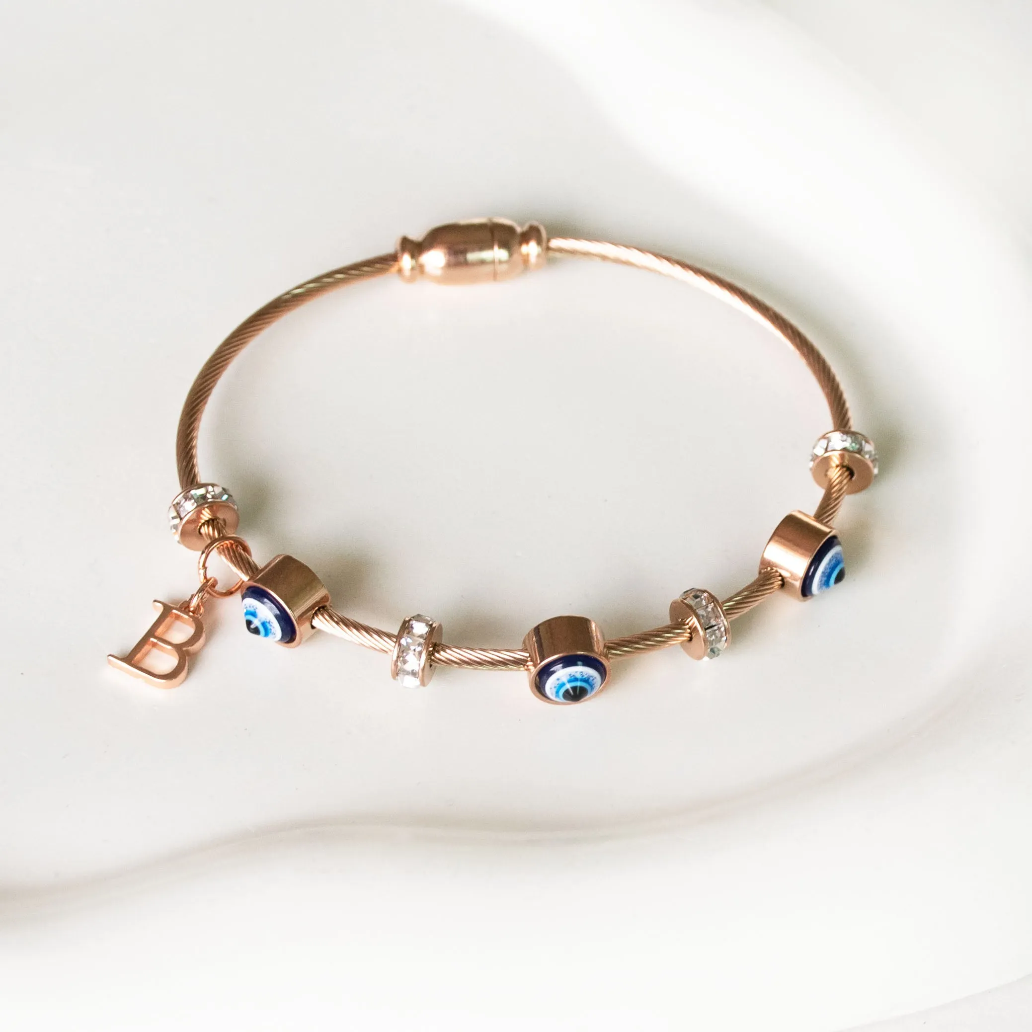 Classic Evil Eye With Personalized Initial