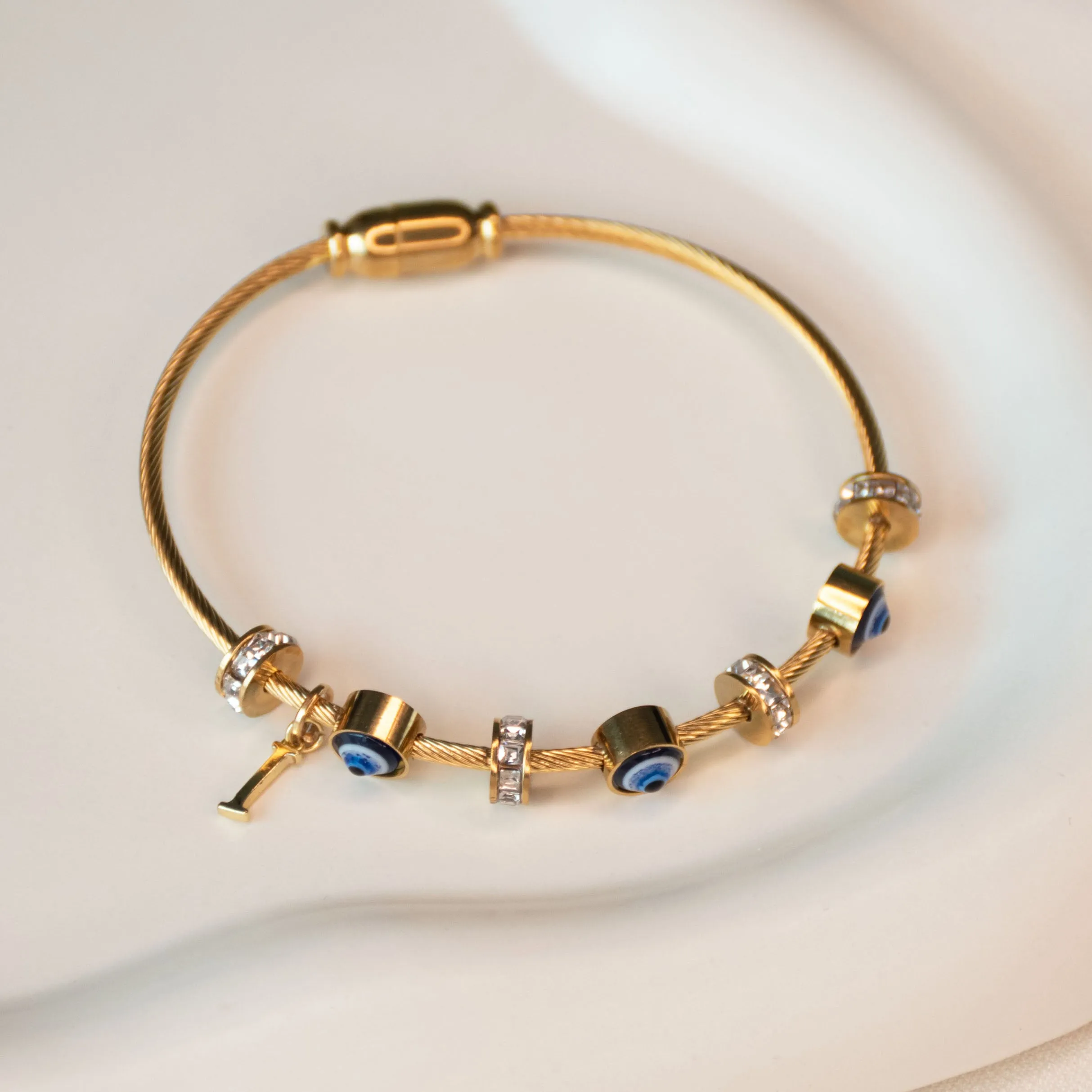Classic Evil Eye With Personalized Initial