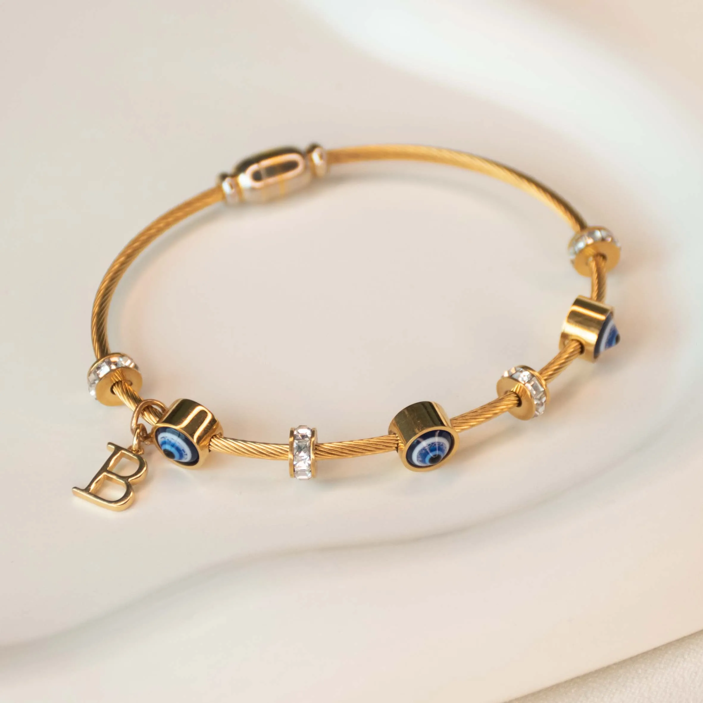 Classic Evil Eye With Personalized Initial
