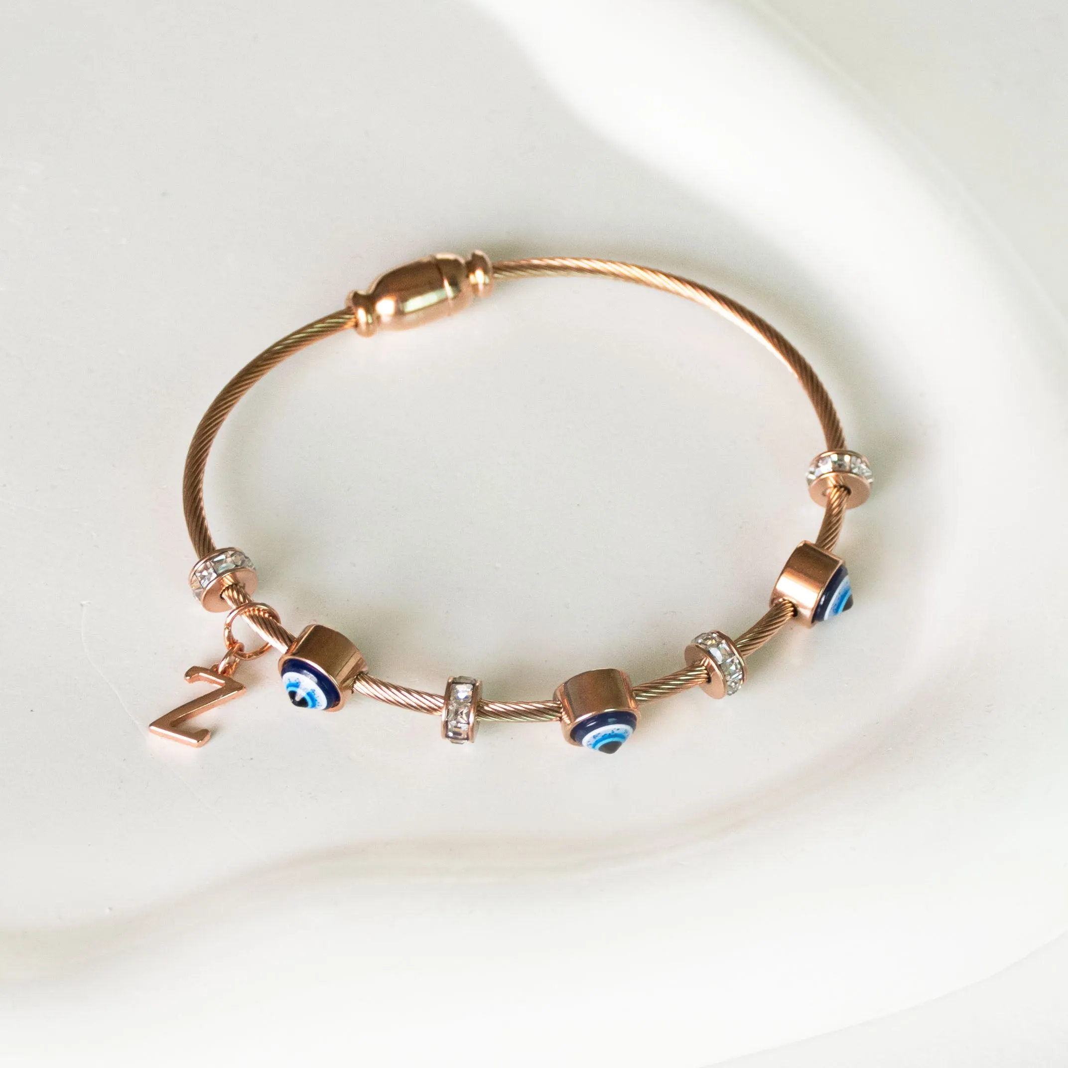 Classic Evil Eye With Personalized Initial