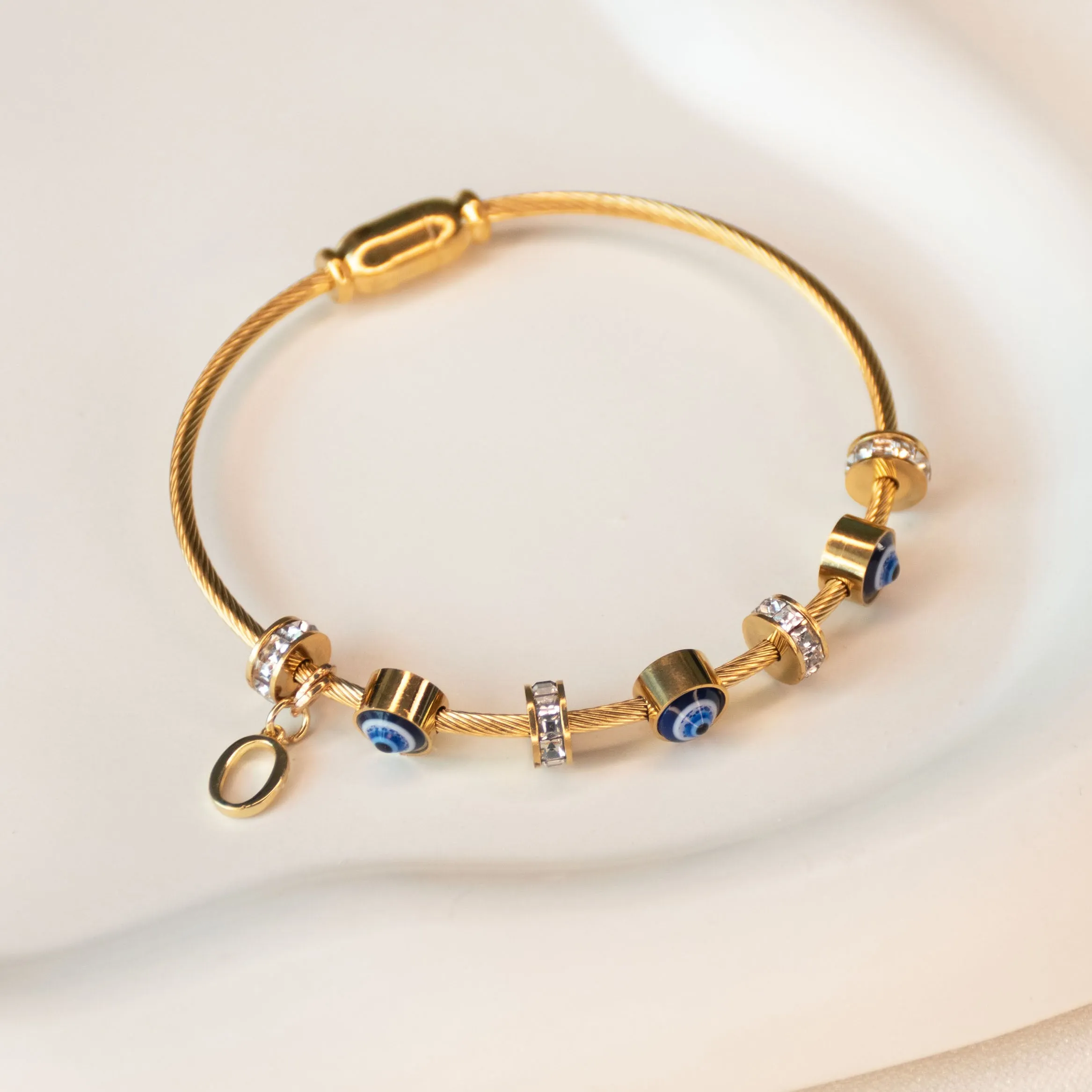 Classic Evil Eye With Personalized Initial