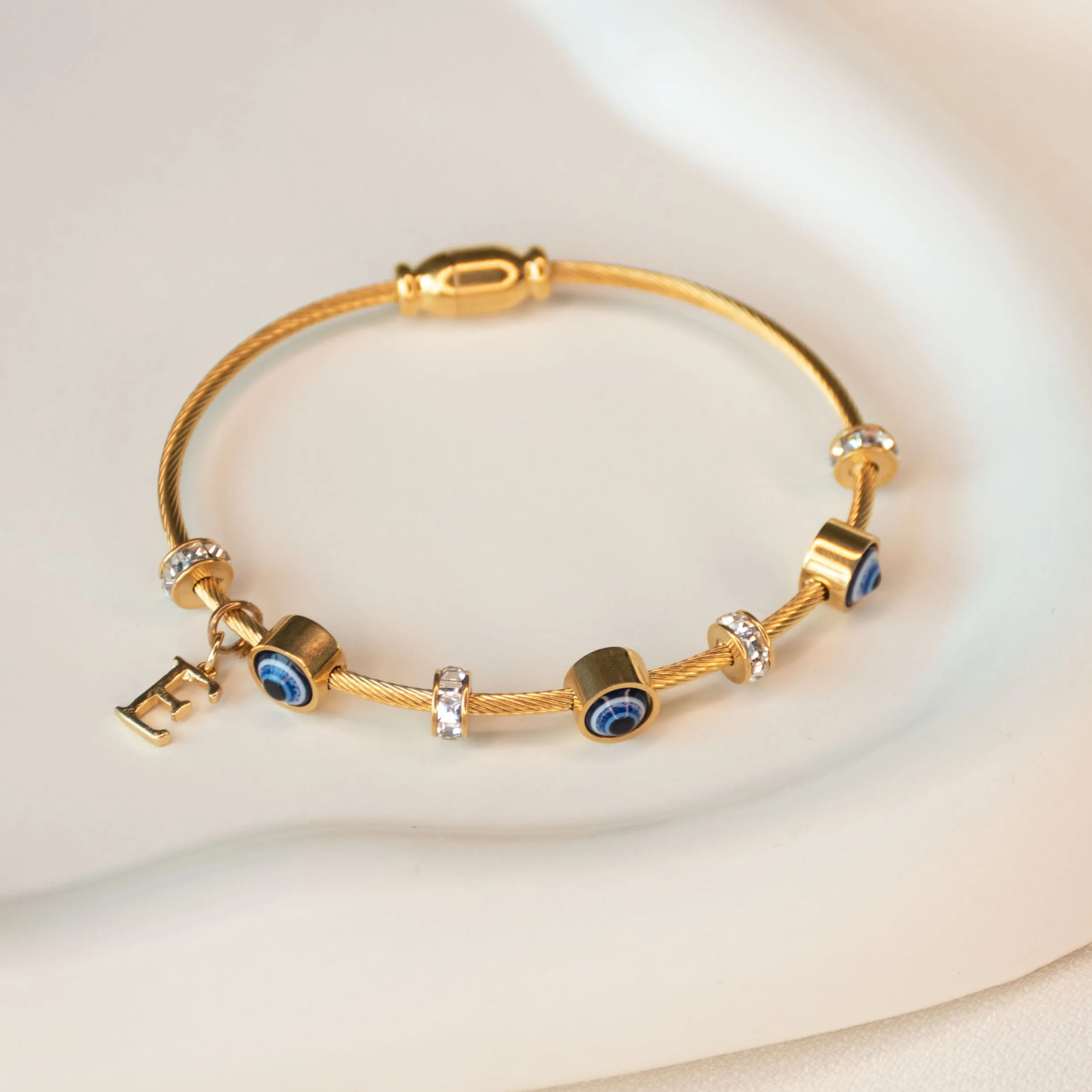 Classic Evil Eye With Personalized Initial