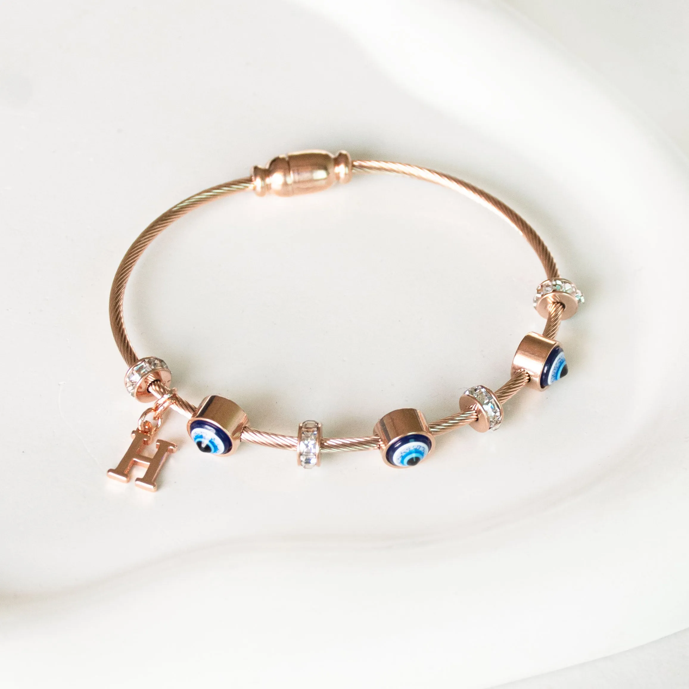 Classic Evil Eye With Personalized Initial