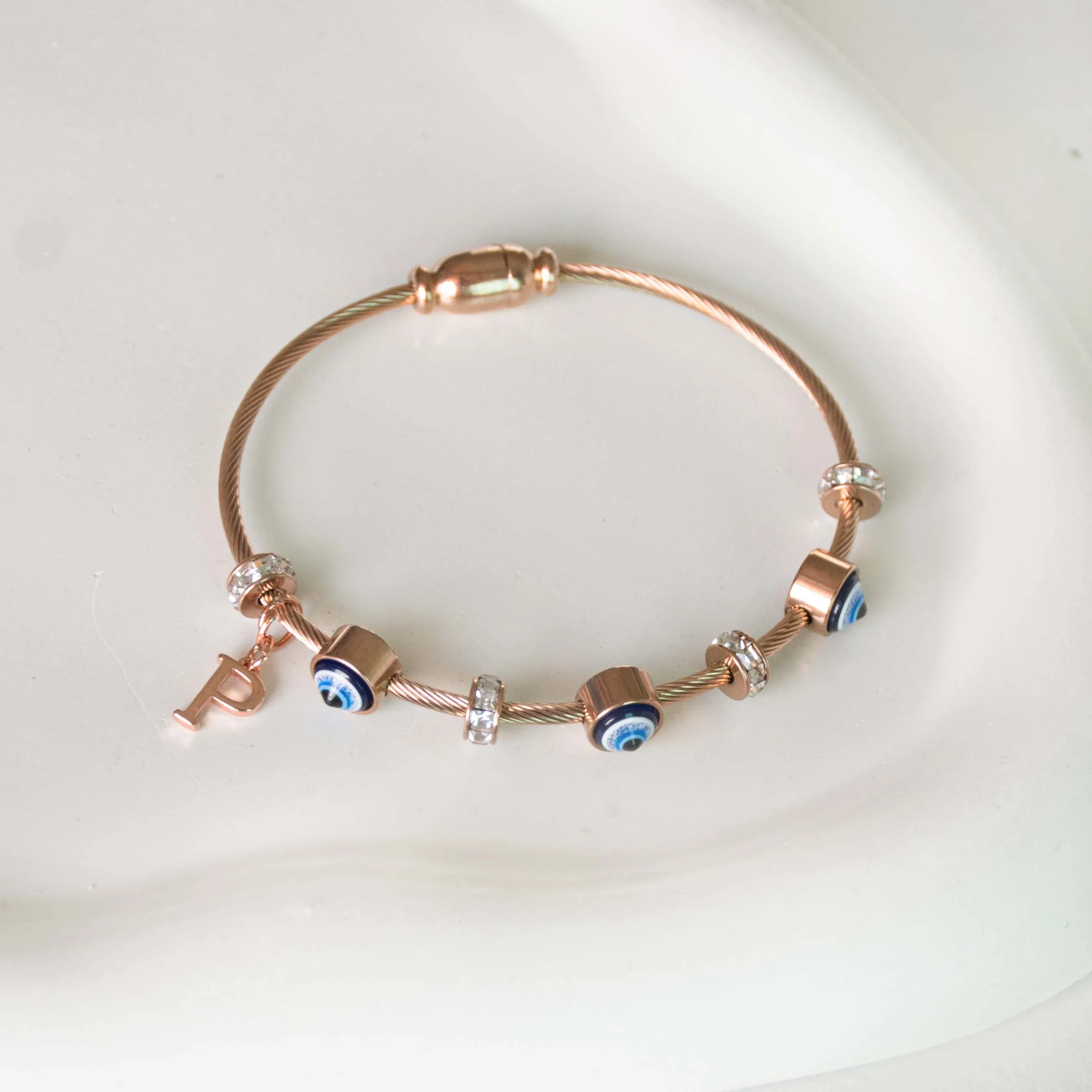 Classic Evil Eye With Personalized Initial