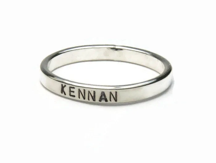 Custom name ring • Sterling silver