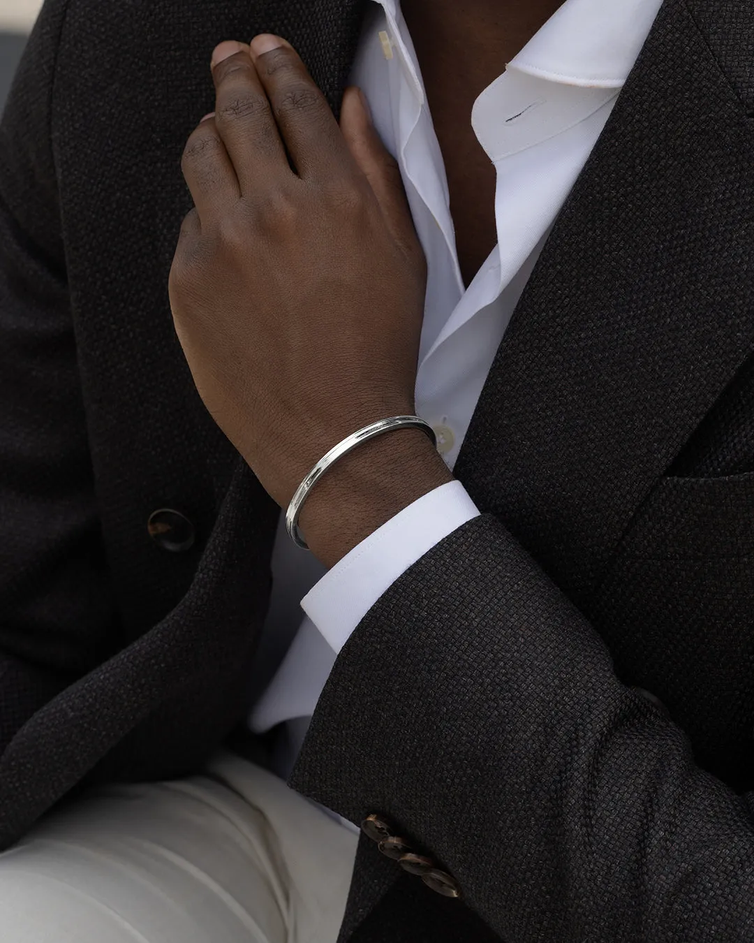 Demure Bangle Sterling Silver