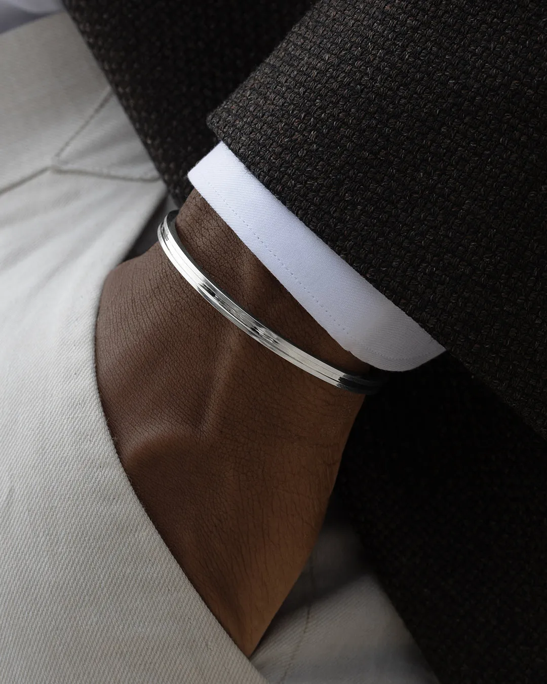 Demure Bangle Sterling Silver